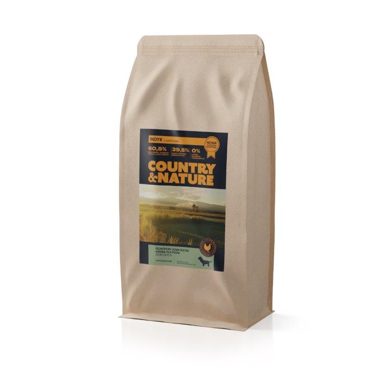 COUNTRY&NATURE Turkey with Vegetables Recipe indyk z warzywami dla psów małych ras 9kg