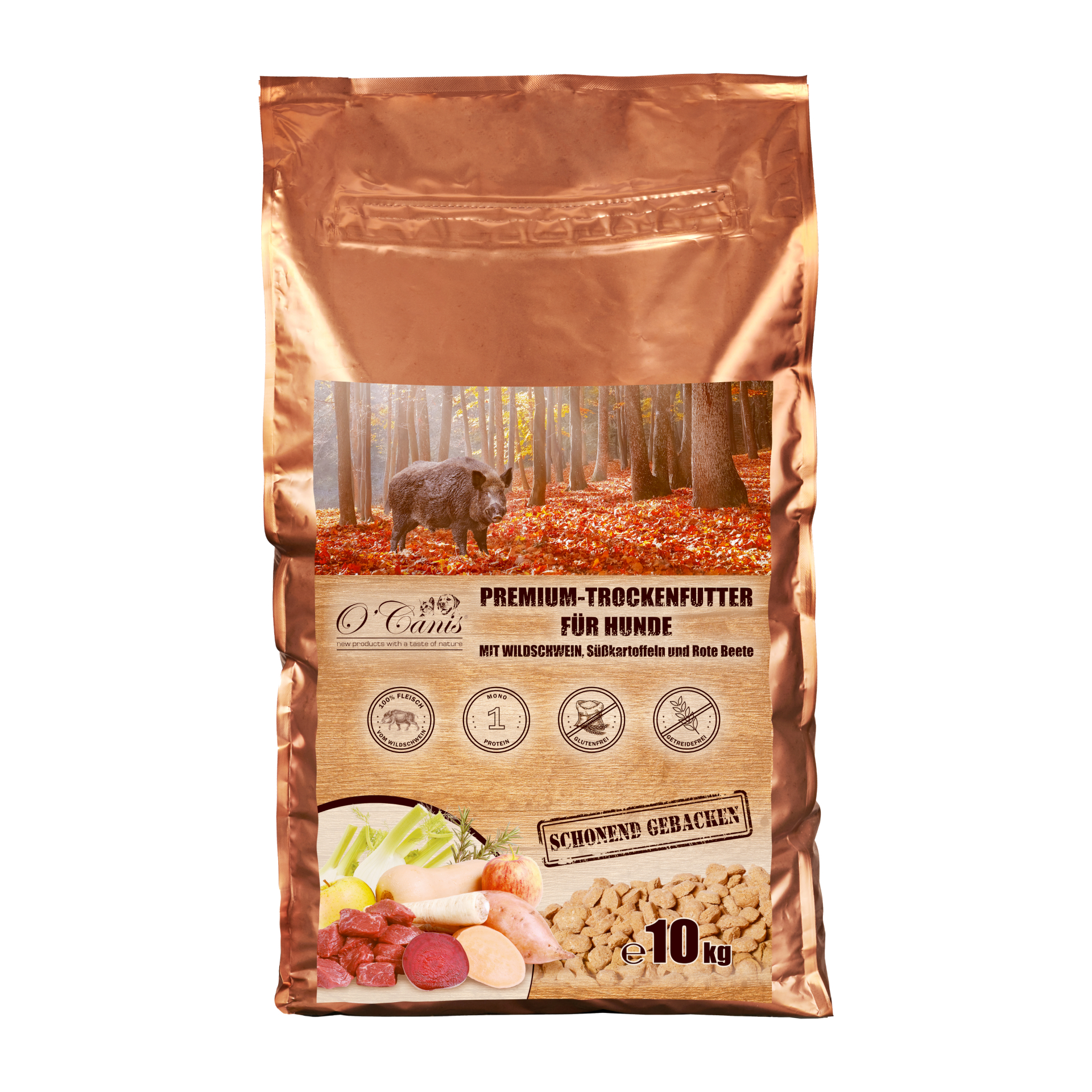 O'Canis  karma pieczona z dzika, słodkiego ziemniaka i buraków 10kg