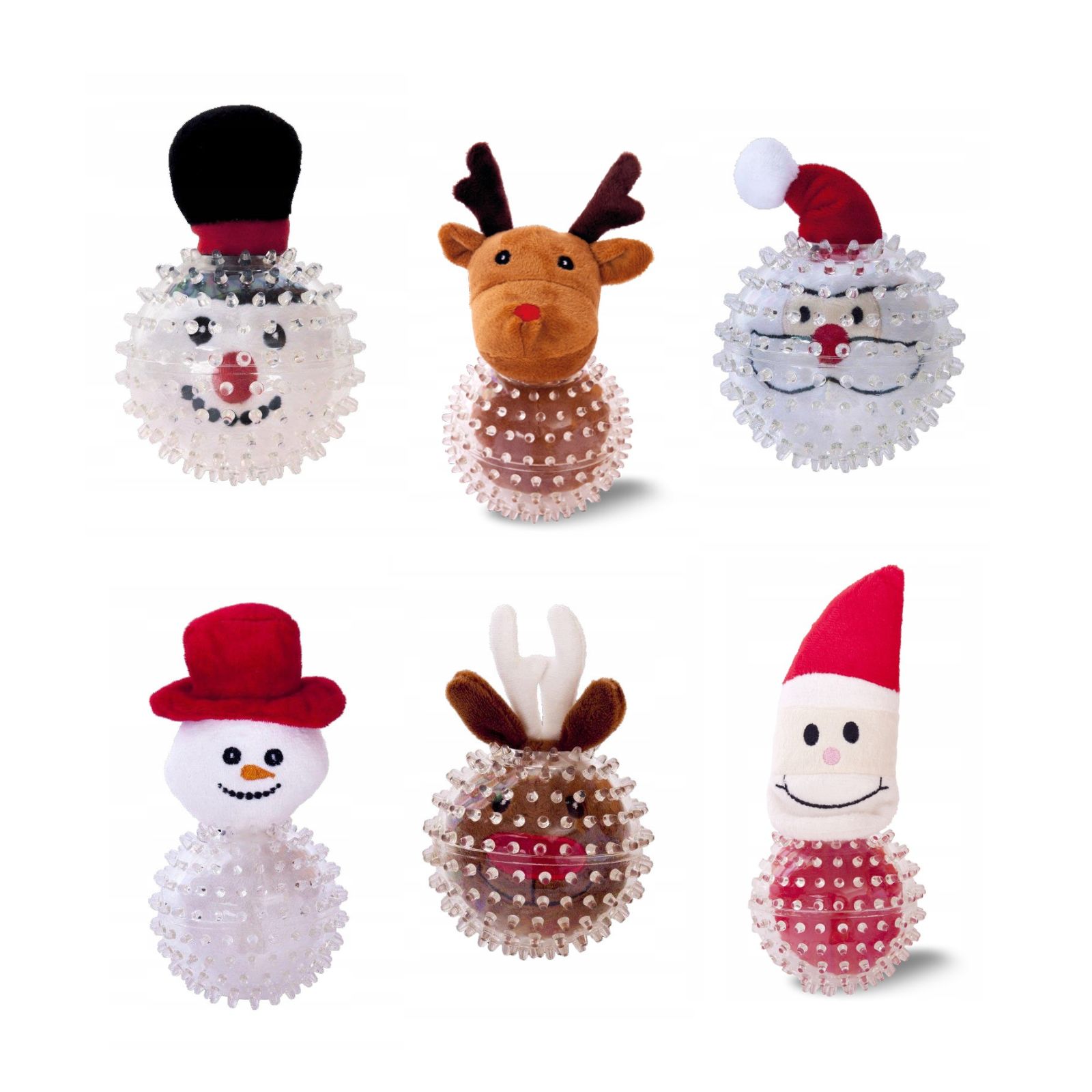 Hilton X-MAS Świąteczna piłeczka dla psa 8cm 1szt