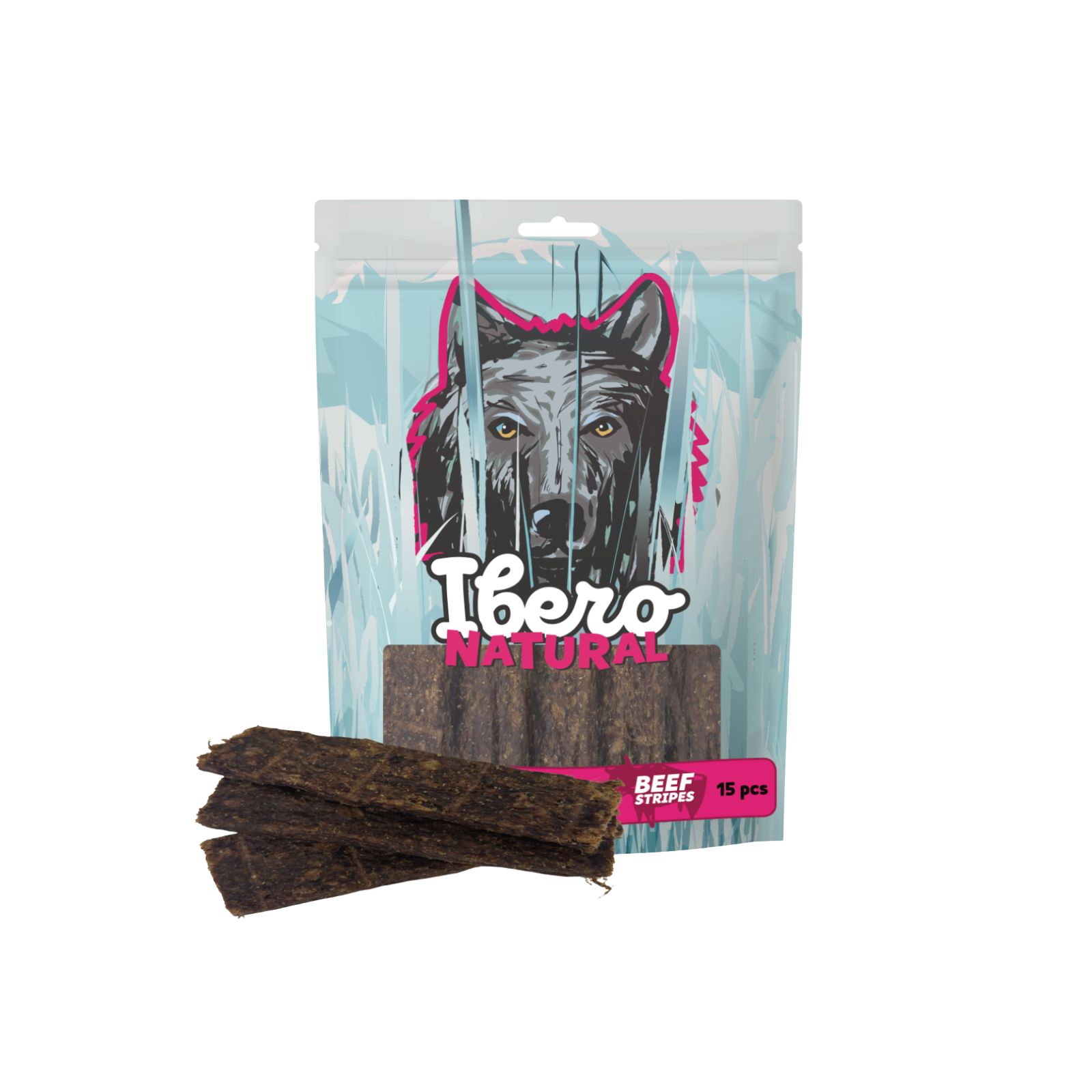 Ibero Cold Meat Snack Beef Stripes Paski z wołowiny przysmak dla psa 15szt