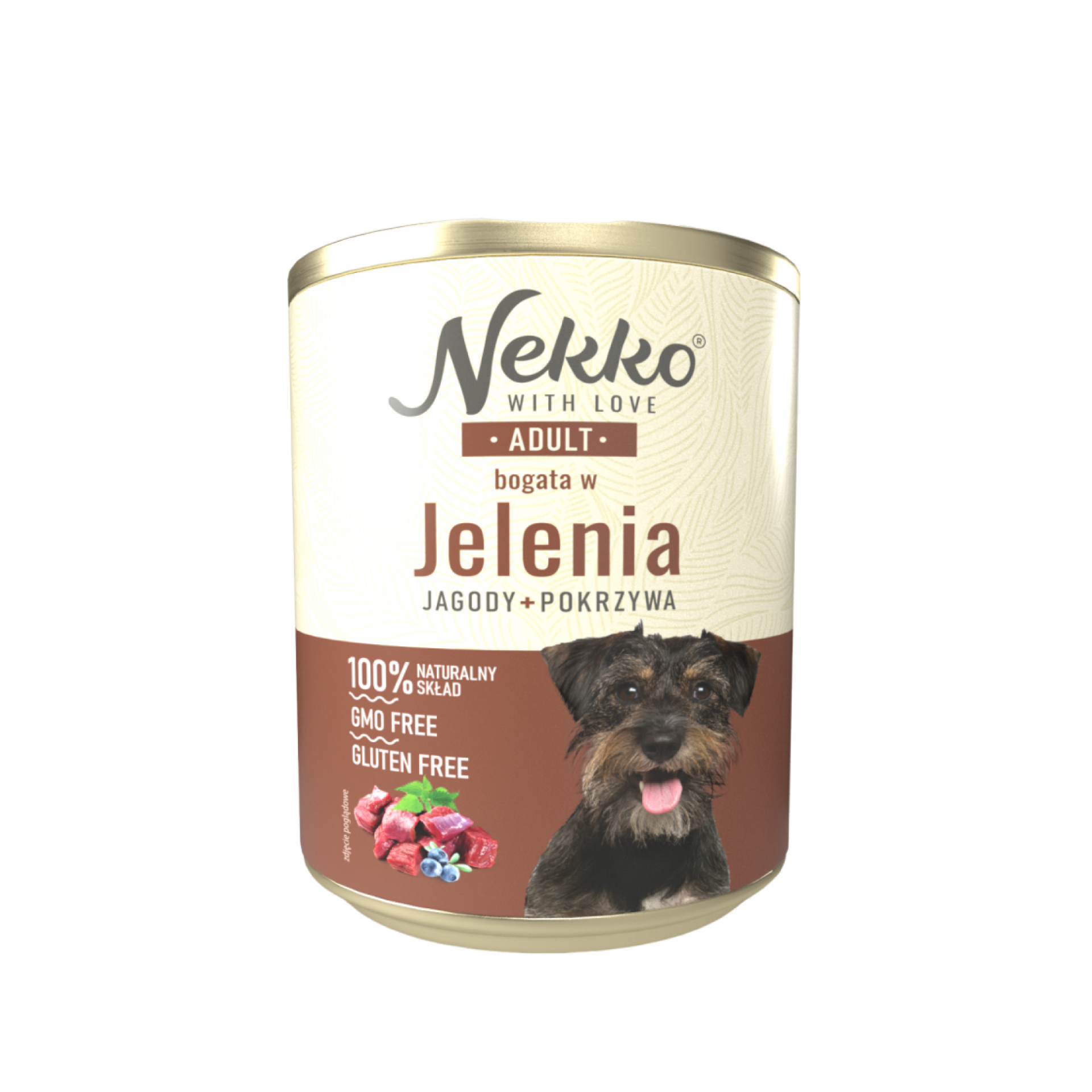 NEKKO Adult Jeleń, jagody, pokrzywa 800g