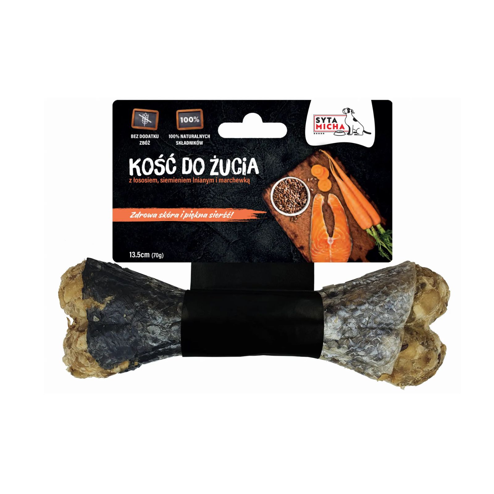 Syta Micha Kość do żucia dla psa na piękną sierść 13,5cm