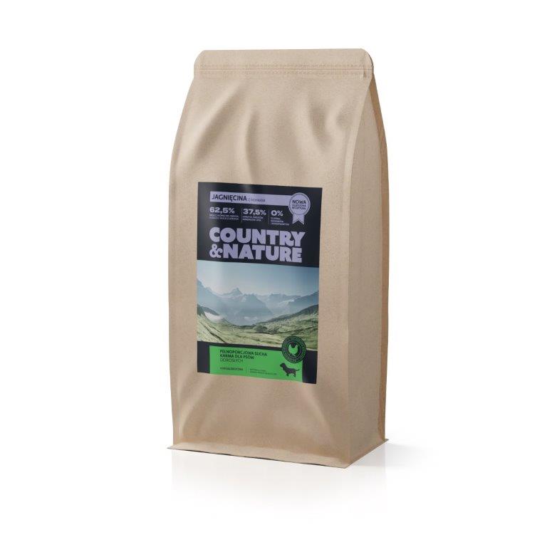 COUNTRY&NATURE Lamb with turkey recipe sucha karma jagnięcina z indykiem dla małych i średnich ras 9kg