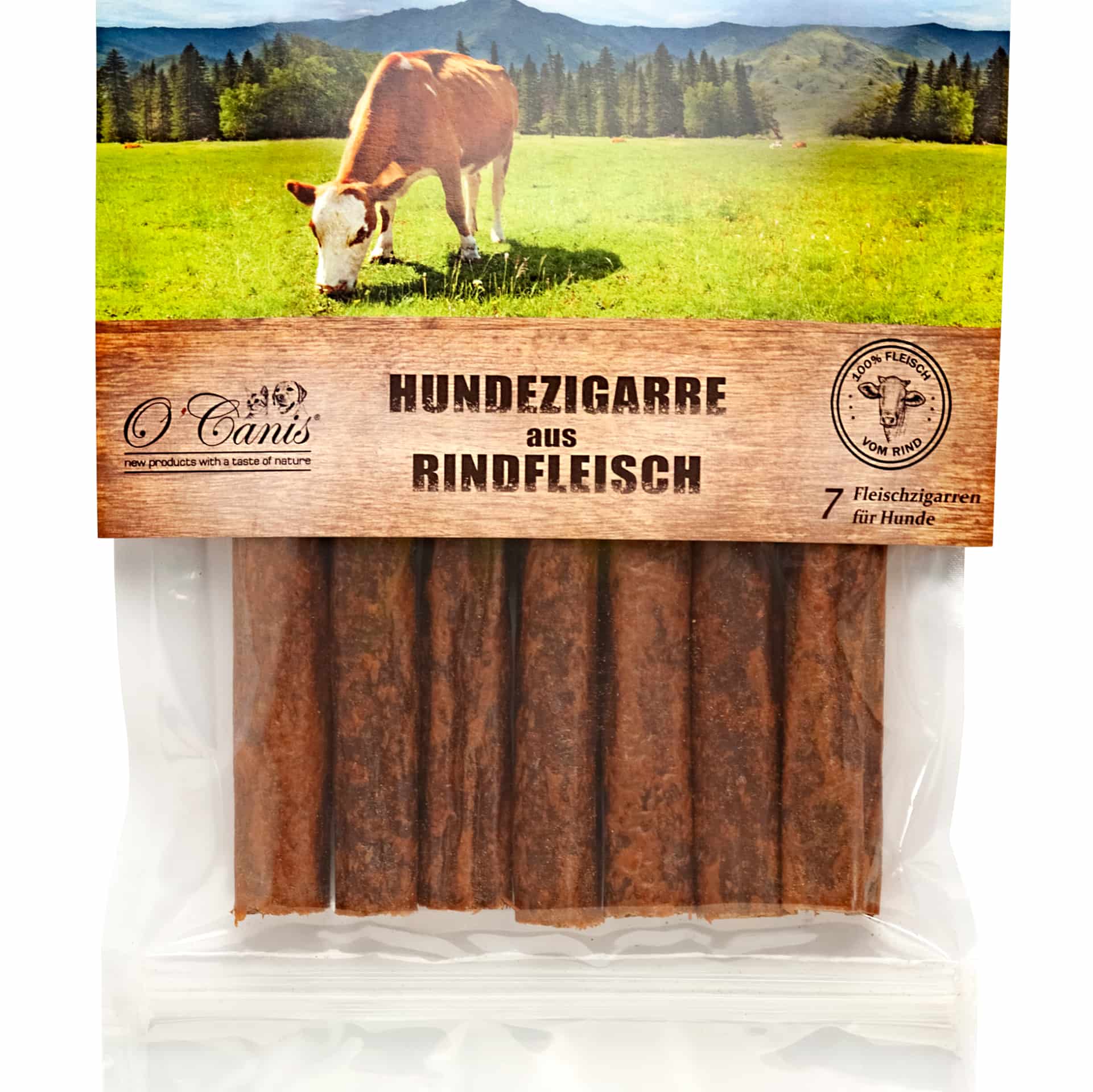 O'Canis Oryginalne cygara z wołowiny - 7szt. przysmak dla psa 170g