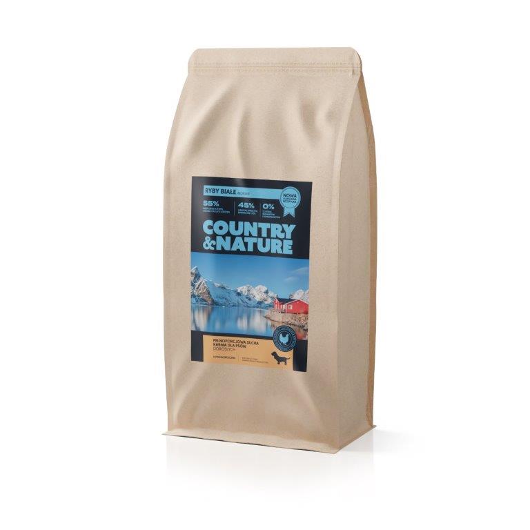 COUNTRY&NATURE Oceanic White Fish Recipe ryby białe morskie dla średnich i dużych ras 9kg