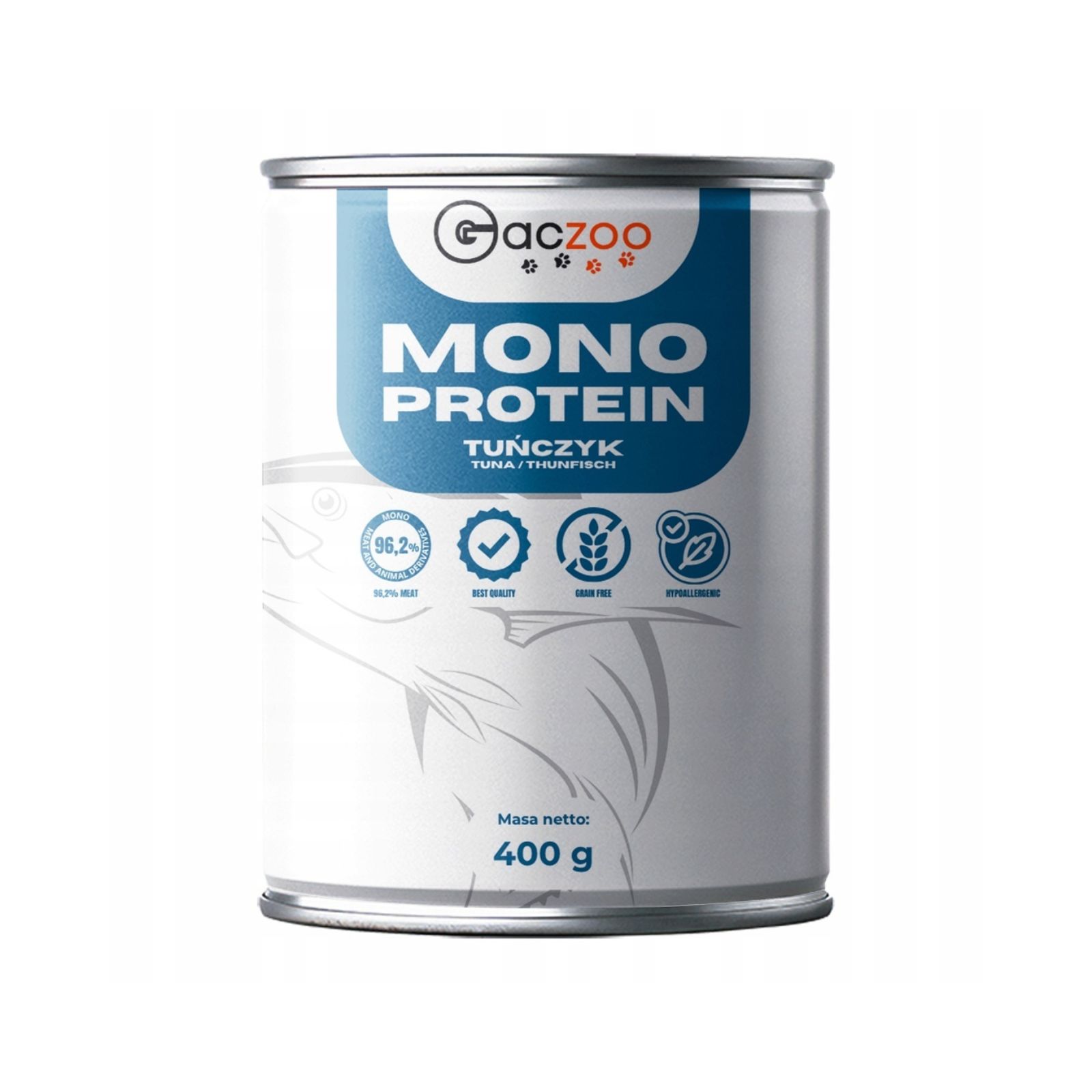 Gaczoo Monobiałkowa Tuńczyk karma mokra dla psów dorosłych wszystkich ras 400g