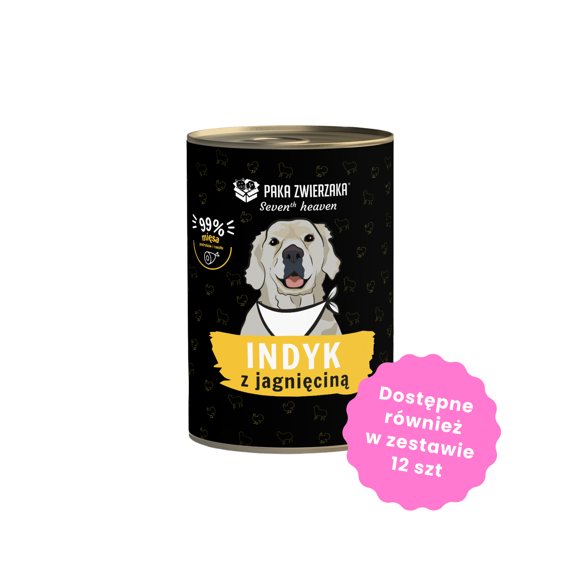 PAKA ZWIERZAKA Turkey & Lamb (Indyk z jagnięciną) karma mokra SUPERPREMIUM dla psów w każdym wieku 400g