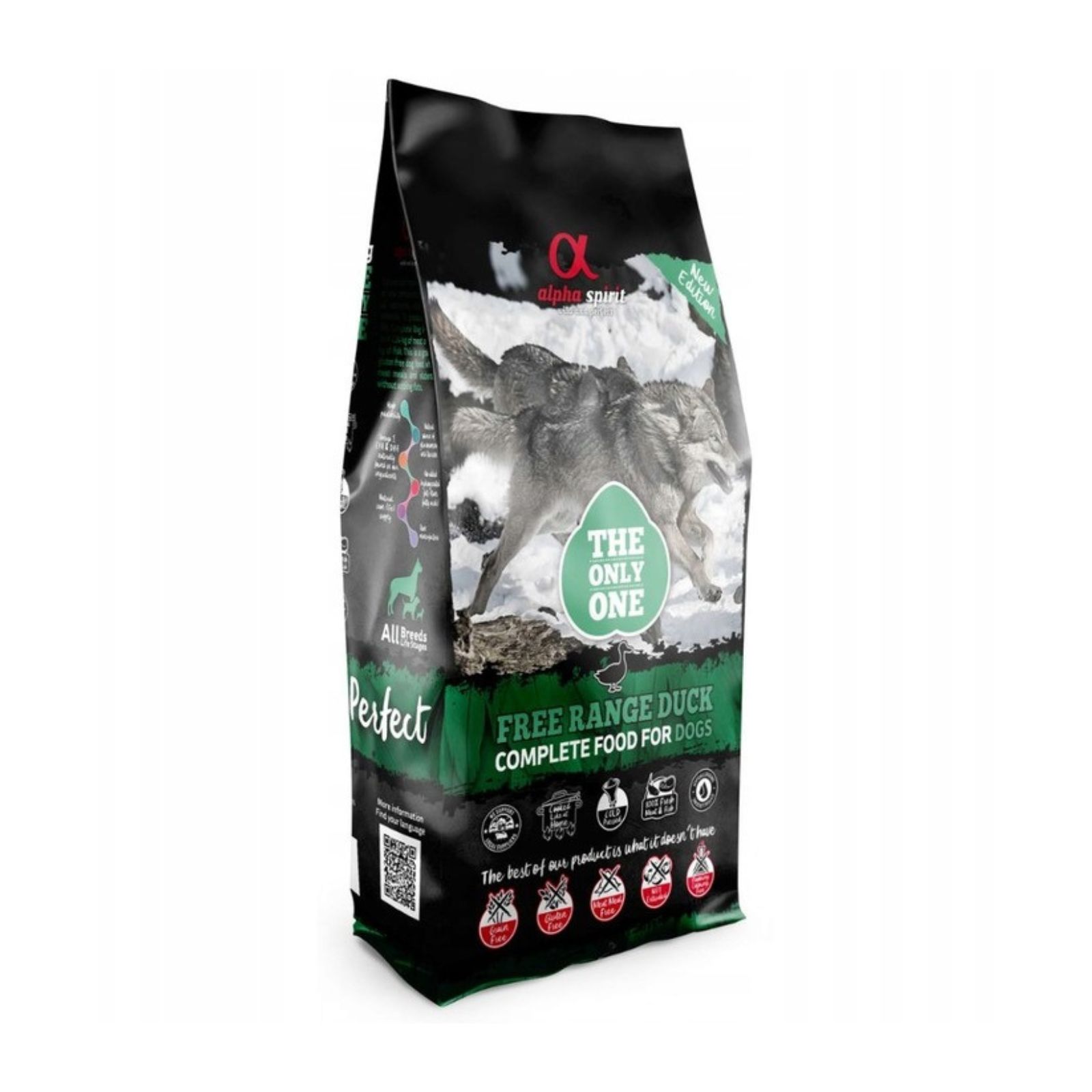 Alpha Spirit The Only One Duck Bezzbożowa karma sucha z kaczką dla psów dorosłych 12kg