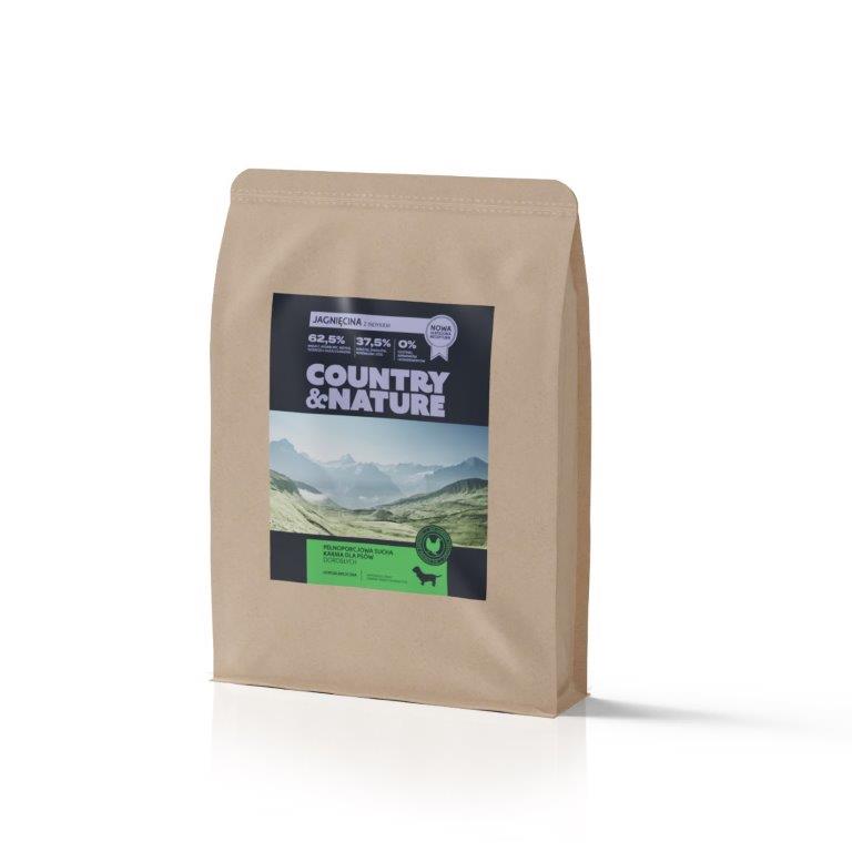 COUNTRY&NATURE Lamb with turkey recipe sucha karma jagnięcina z indykiem dla małych i średnich ras 2kg