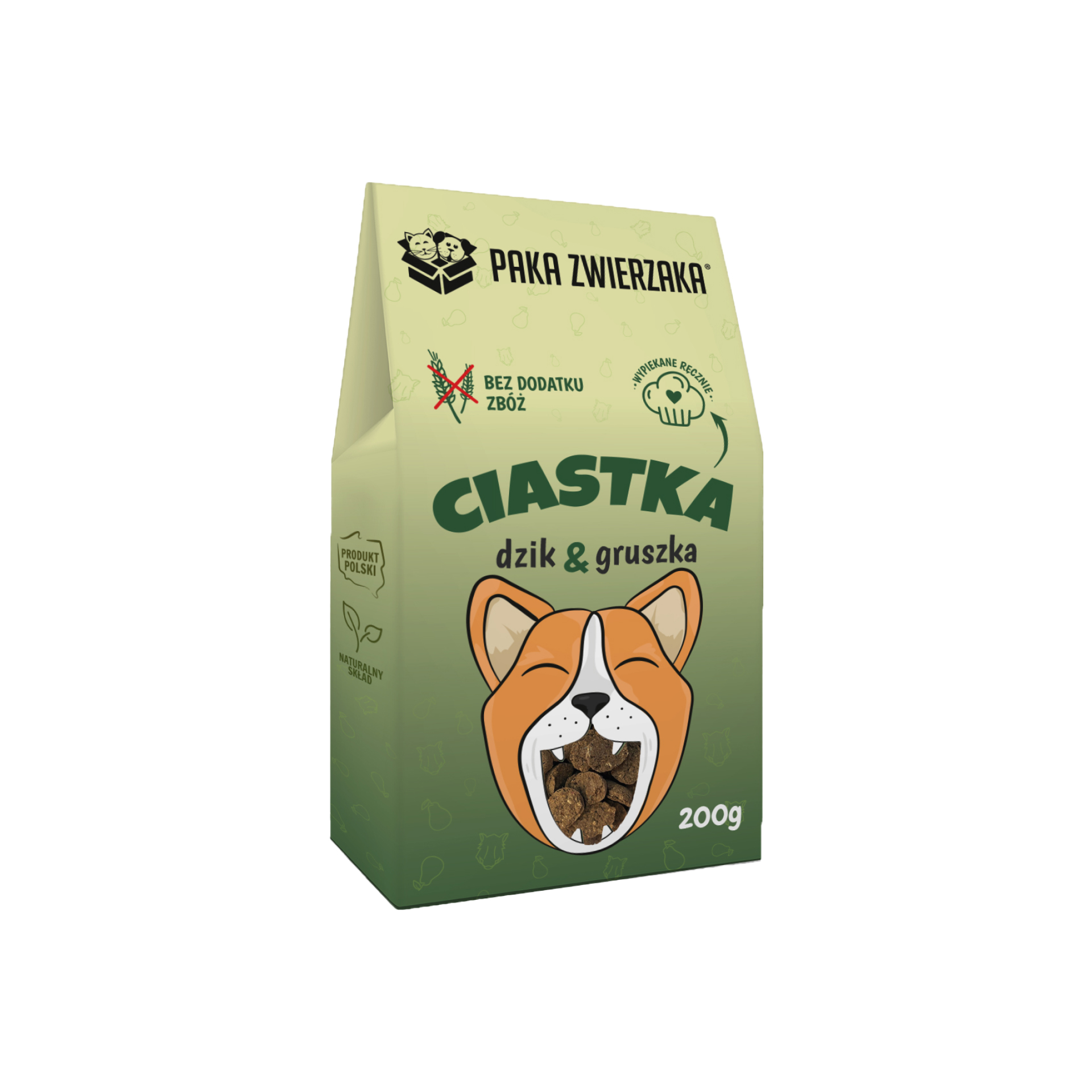 PAKA ZWIERZAKA Ciastka Dzik z gruszką 200g