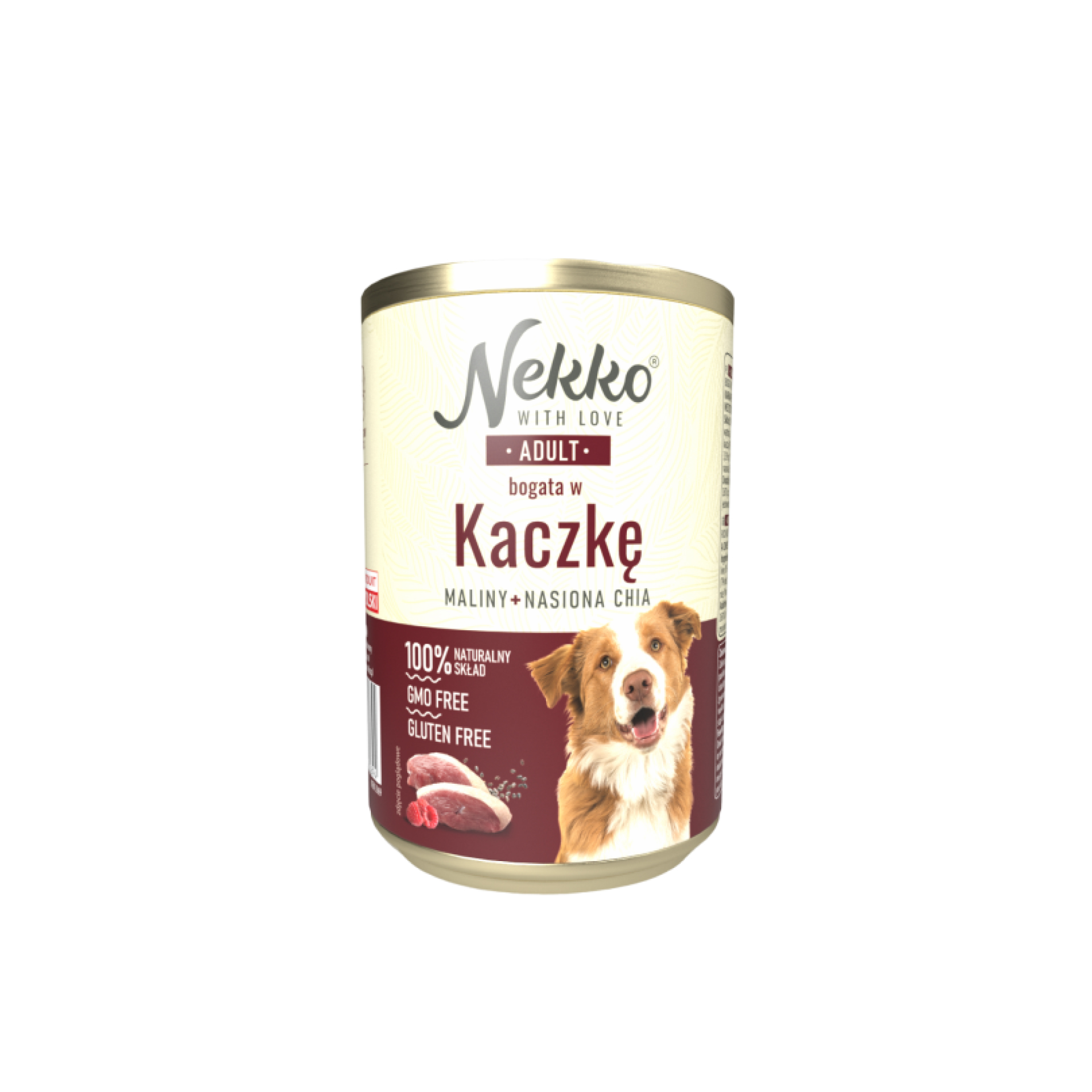 NEKKO Adult Kaczka, malina, nasiona chia 400 g - 400g