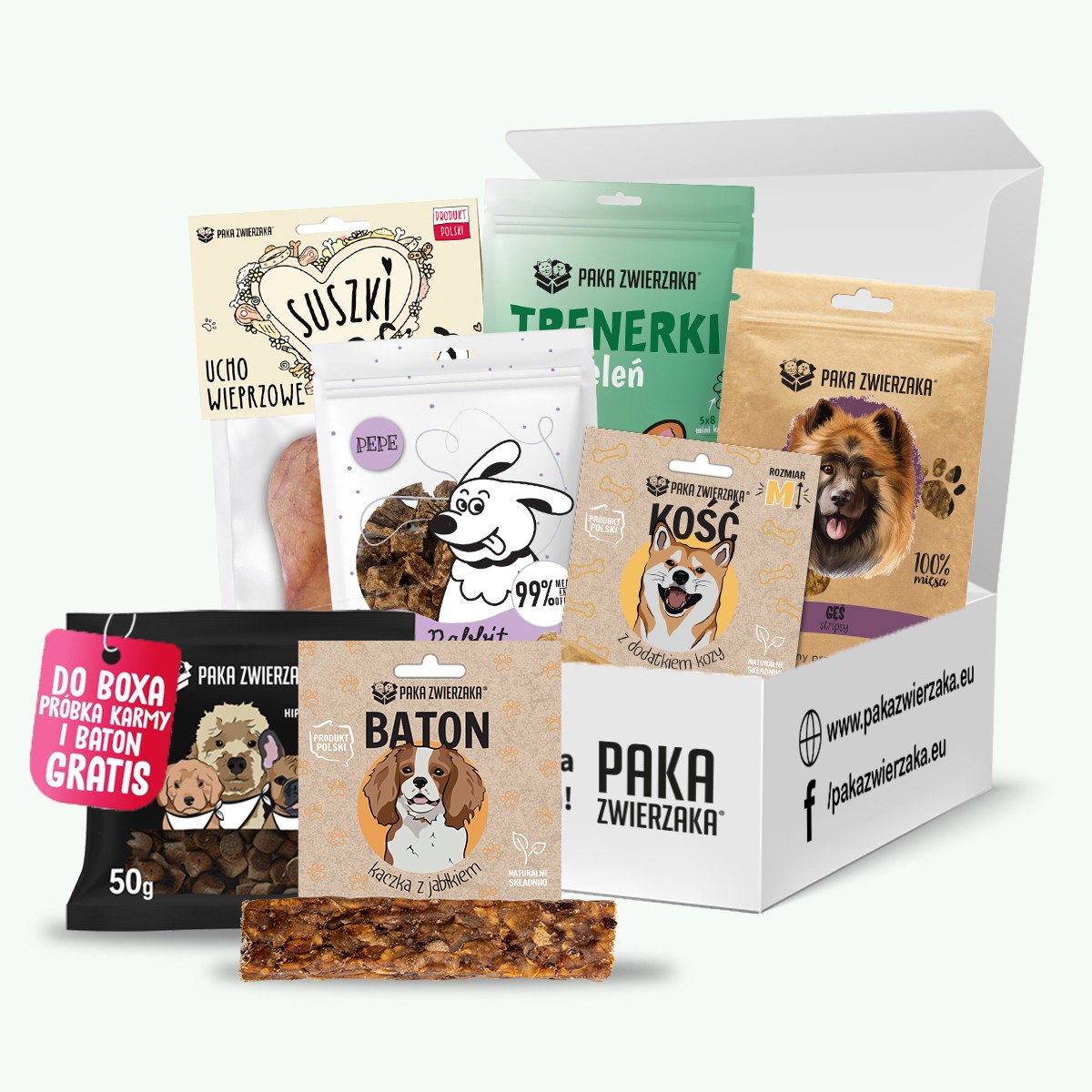 PAKA ZWIERZAKA Promocyjny BOX przysmaków dla psa