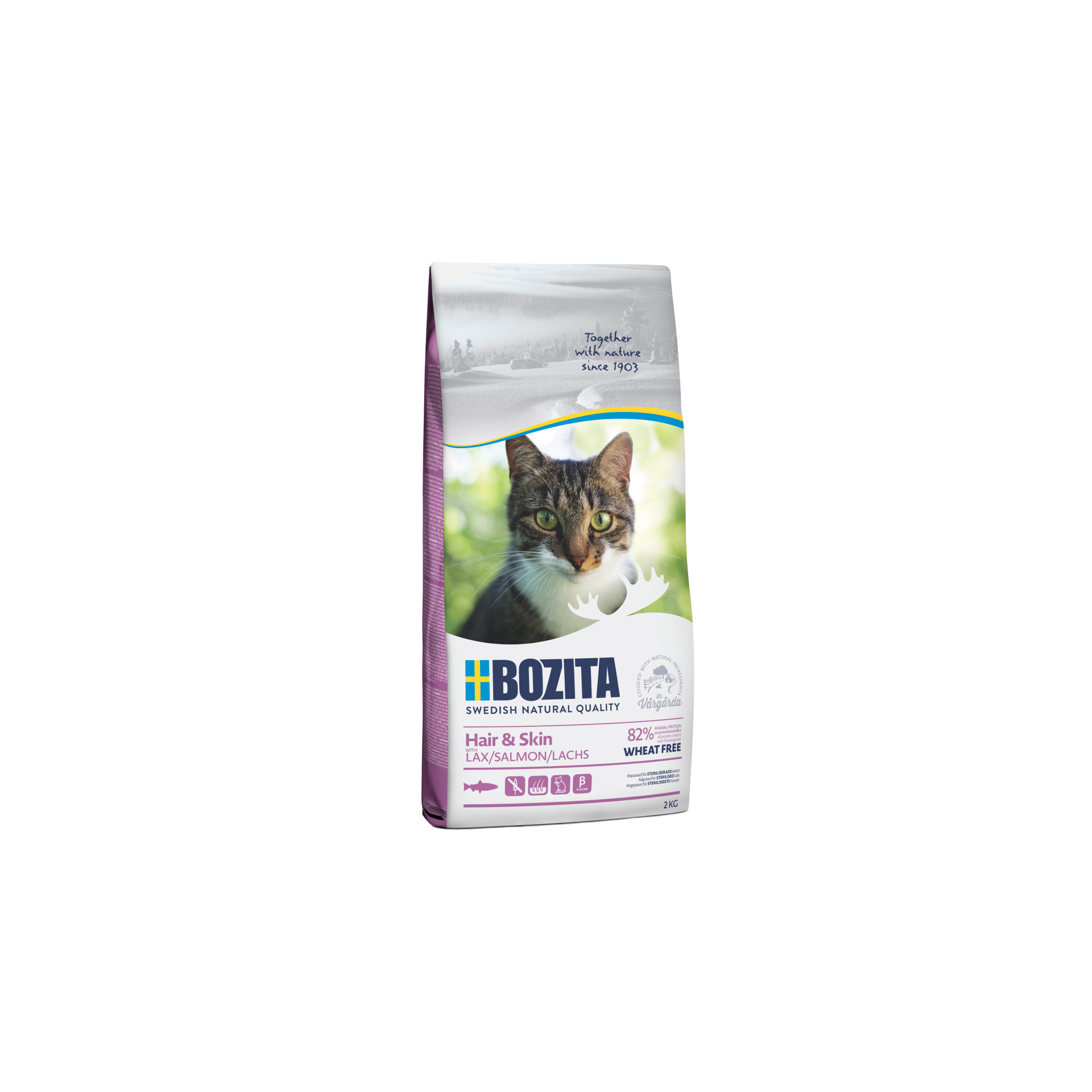 BOZITA Hair & Skin Wheat Free Salmon 2 kg 