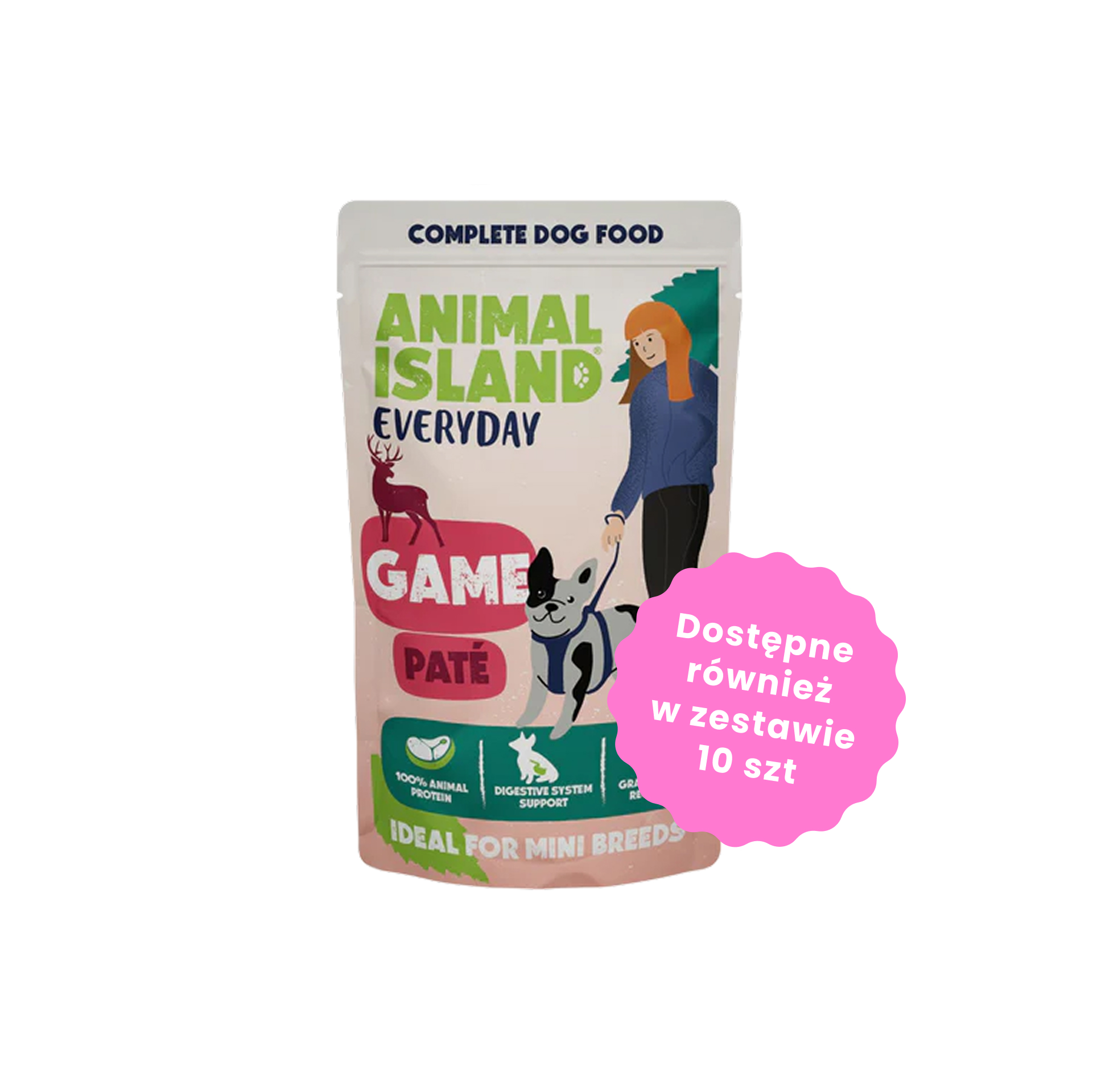 Animal Island Everyday Pate Pasztet z dziczyzną karma mokra dla psów małych ras 150g