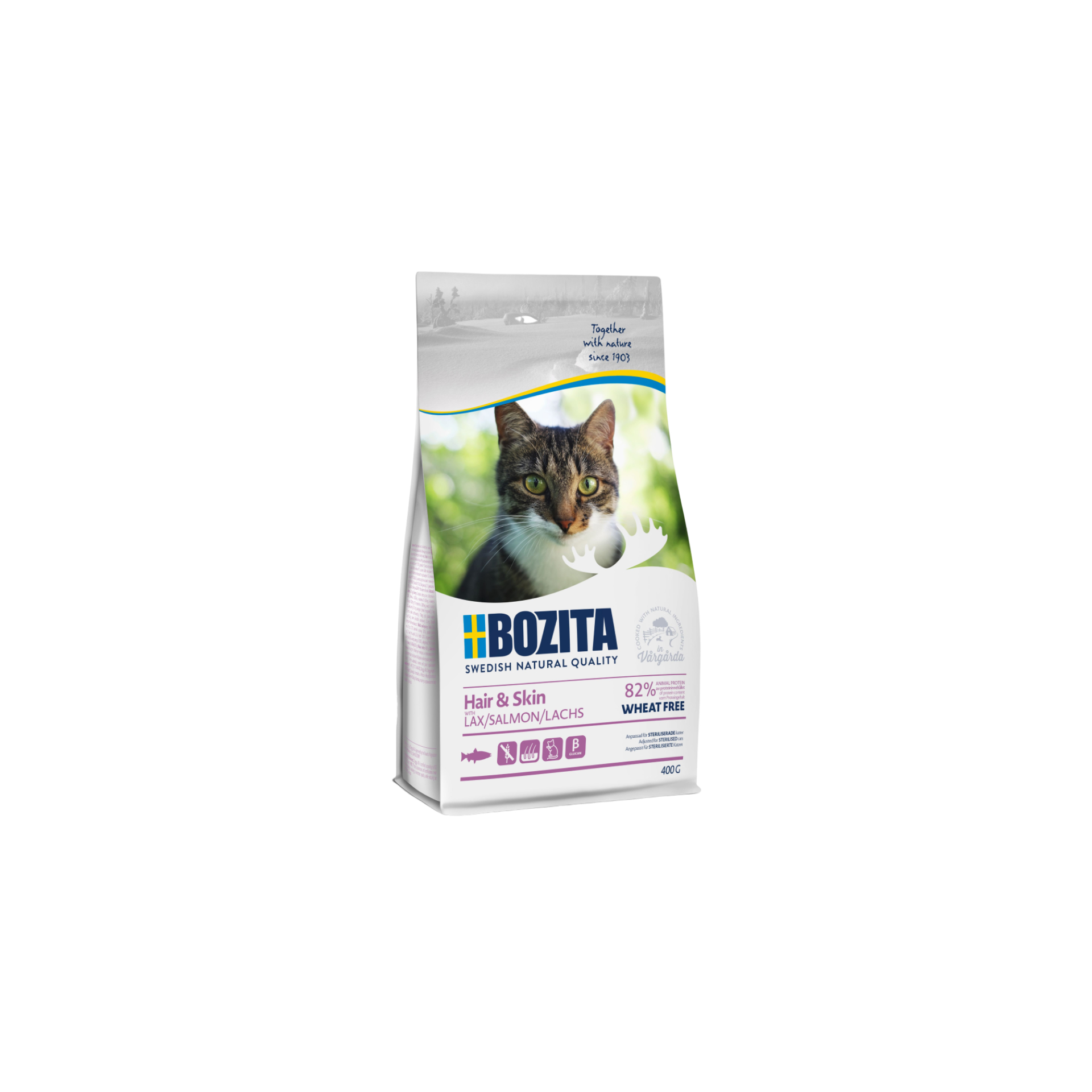 BOZITA Hair & Skin Wheat Free Salmon 400g