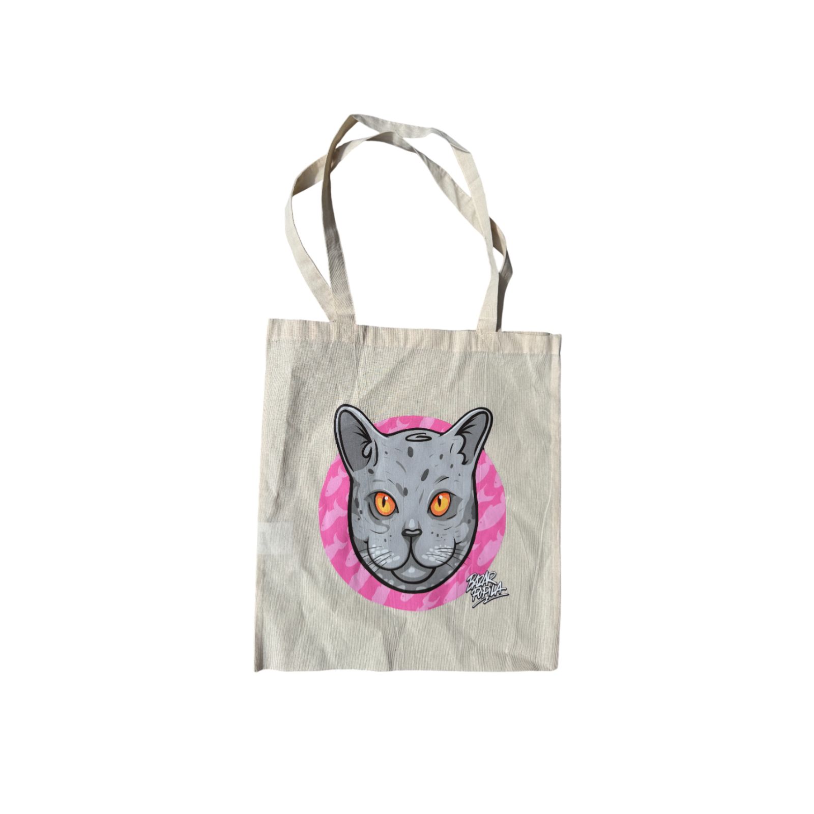 Bawełniana torba ekologiczna na zakupy z kotem Bazar Pupila 