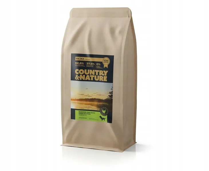COUNTRY&NATURE Duck with Turkey Recipe Kaczka z indykiem hipoalergiczna karma dla psów małych i średnich ras 9kg