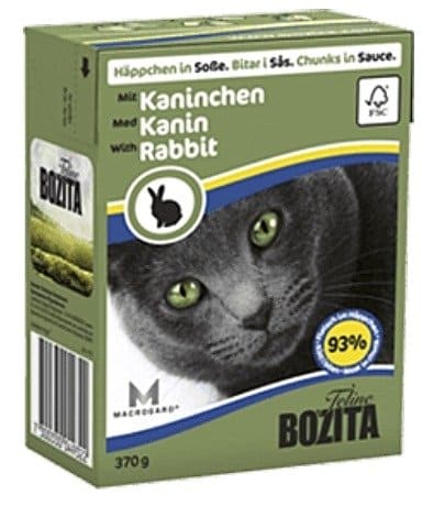 BOZITA Mięsne kawałeczki w sosie z królikiem  dla kota Tetra Recart 370g