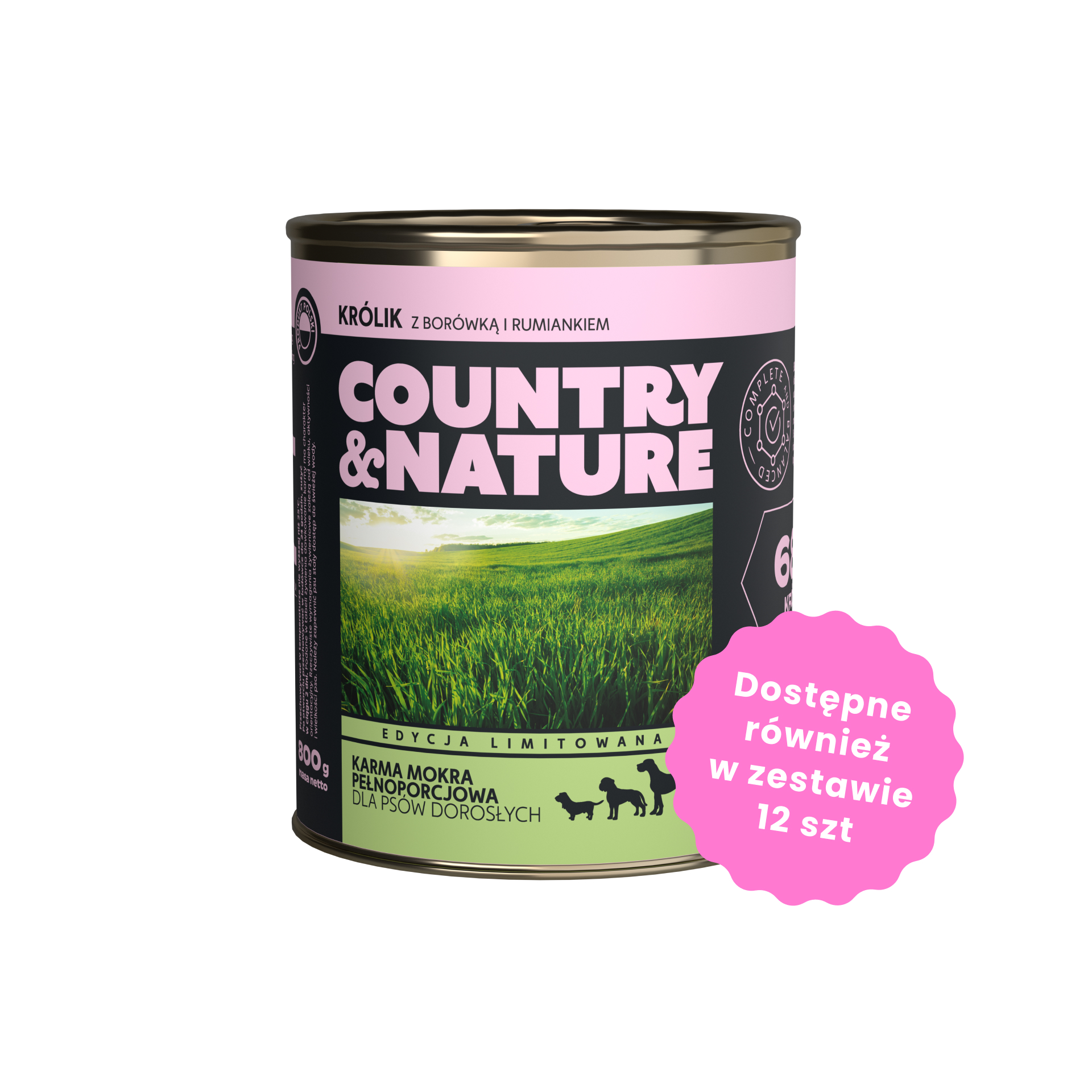 COUNTRY&NATURE Bezzbożowa karma królik z dynią i jabłkiem 800 g