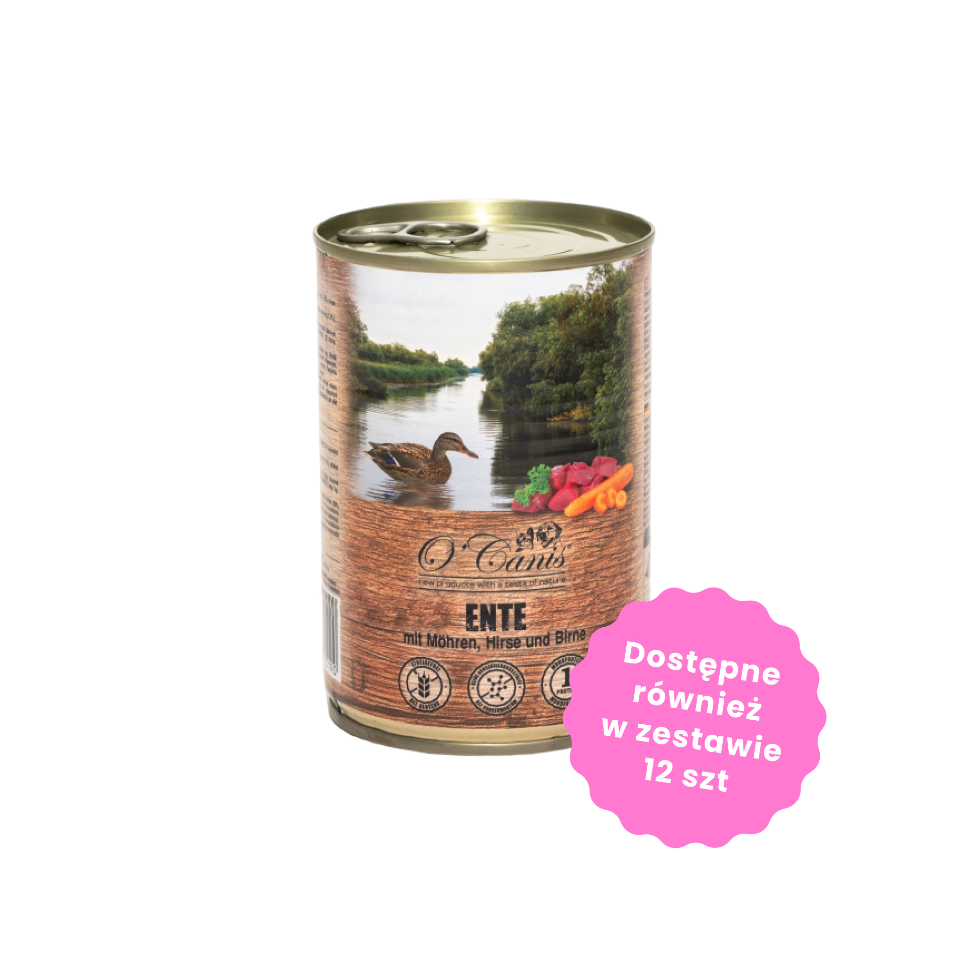 O'Canis kaczka z marchewką, prosem i gruszką - puszka 400g