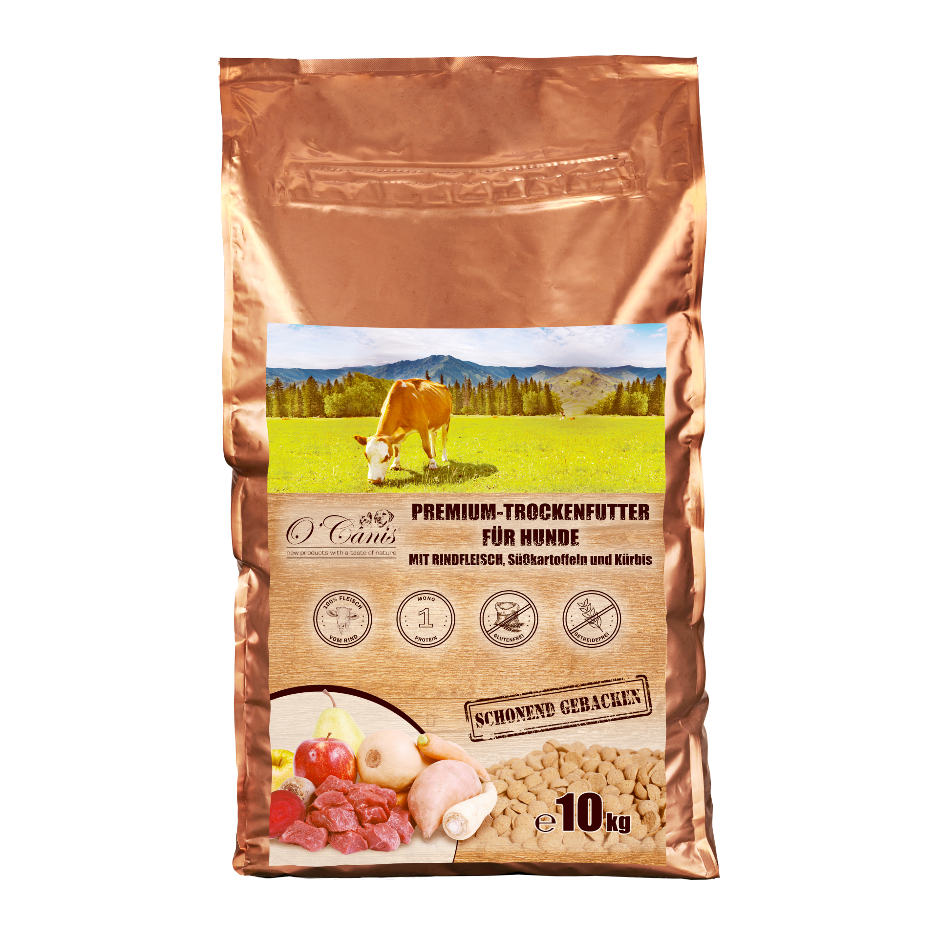 O'Canis karma pieczona z wołowiną, słodkimi ziemniakami i dynią 10 kg