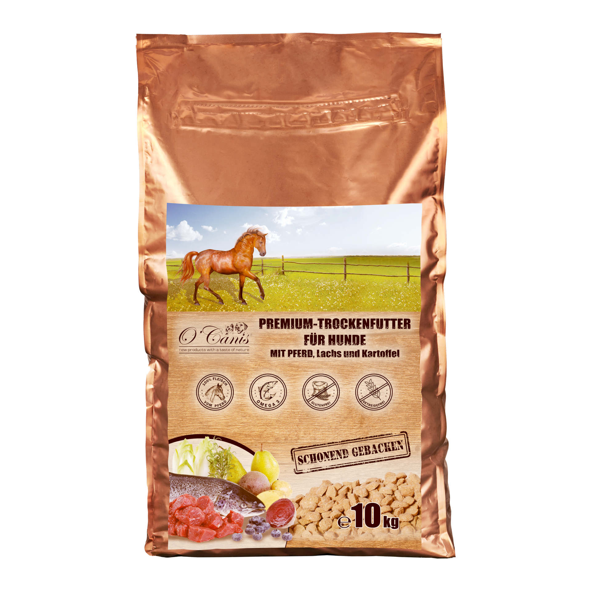 O'Canis karma pieczona konina z łososiem i ziemniakami 10kg