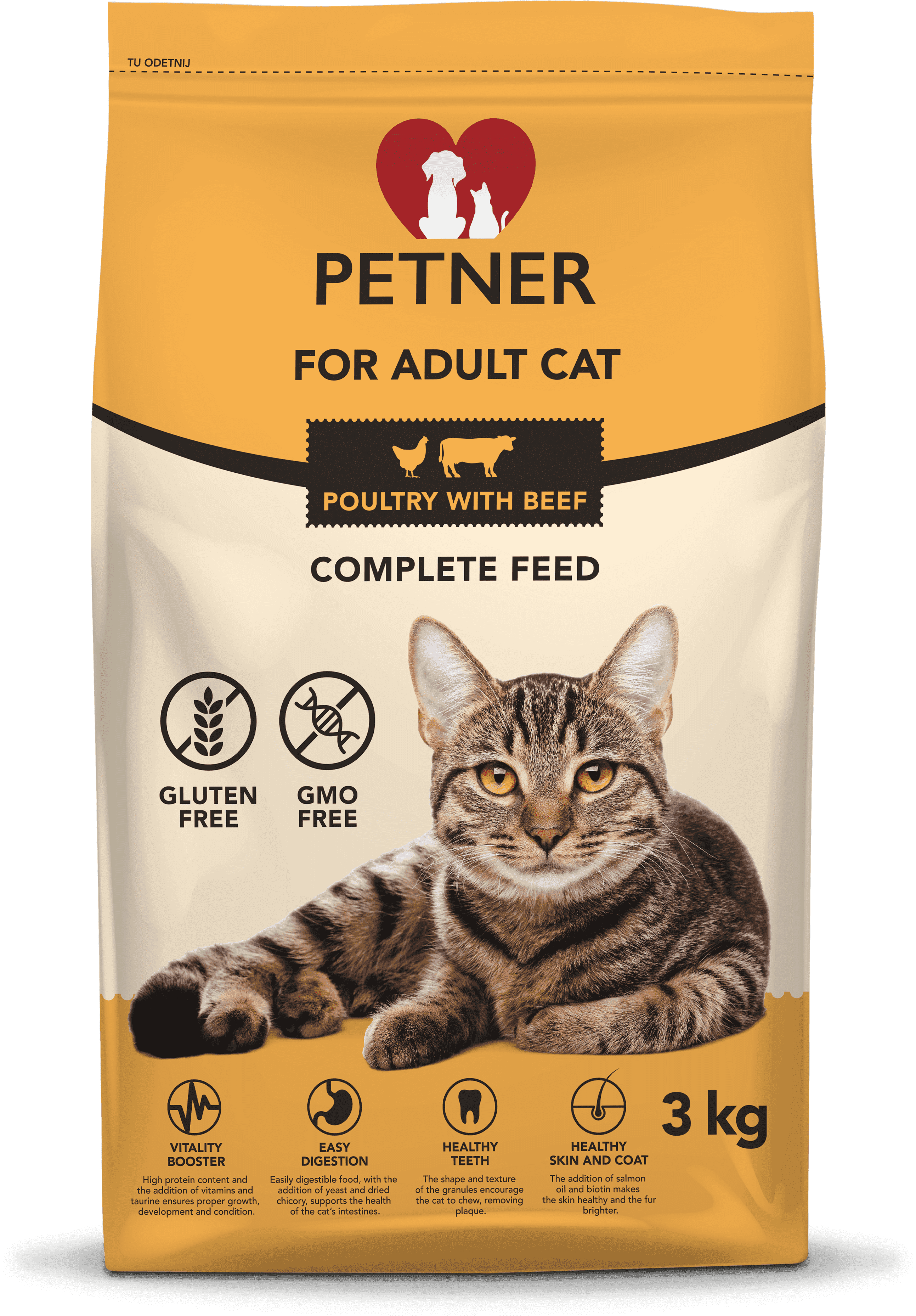 Petner adult cat chicken with beef 3kg