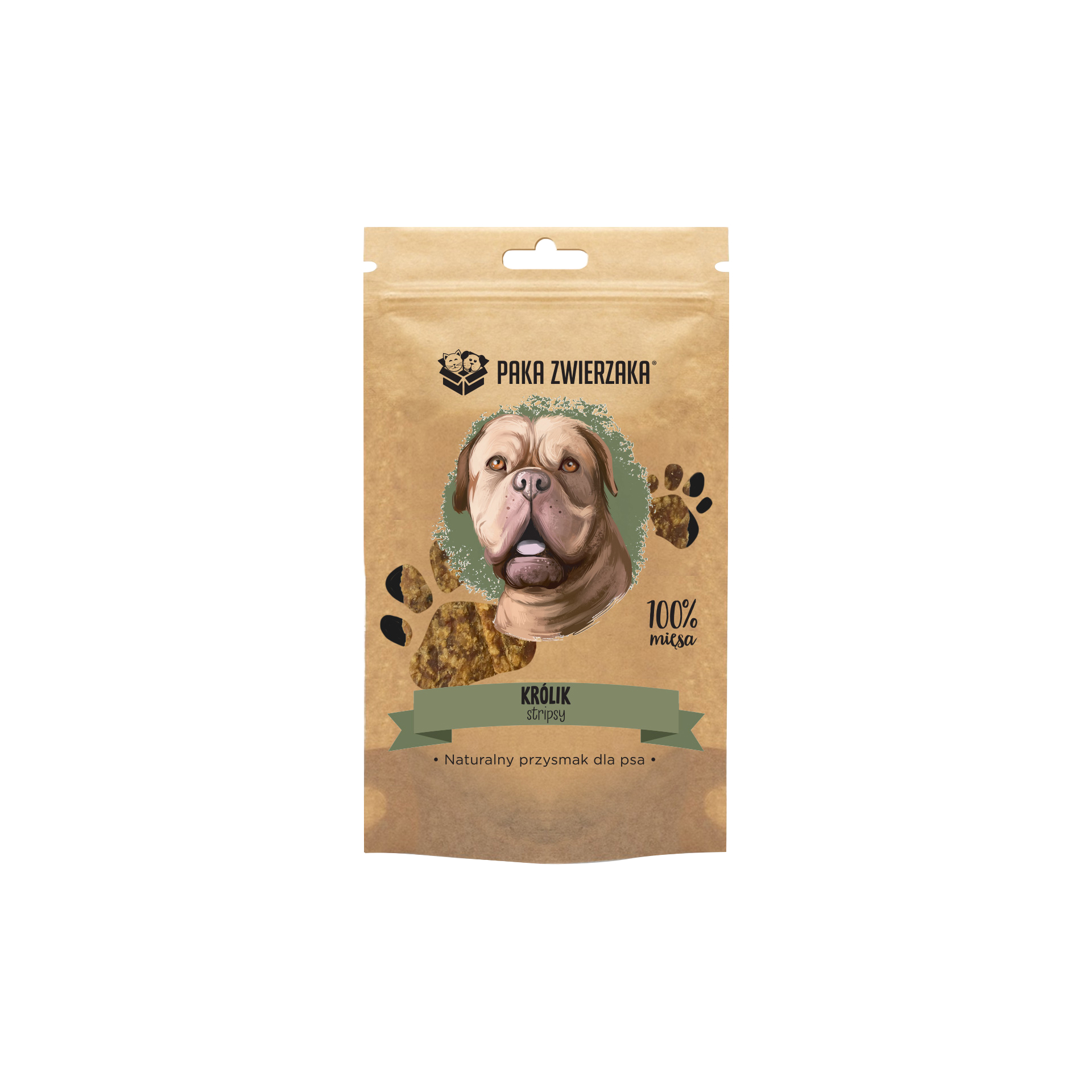PAKA ZWIERZAKA Stripsy 100% Królik 70g