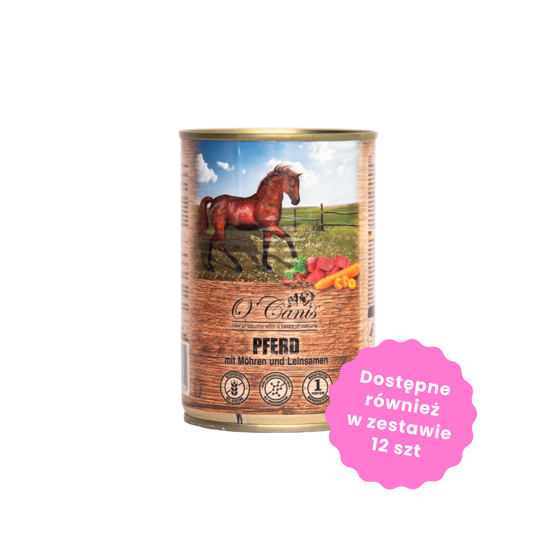 O'Canis konina z warzywami i siemieniem lnianym - puszka 400g