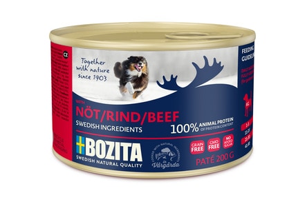 BOZITA Pate z Wołowiną mokra karma dla psa w puszce 200g