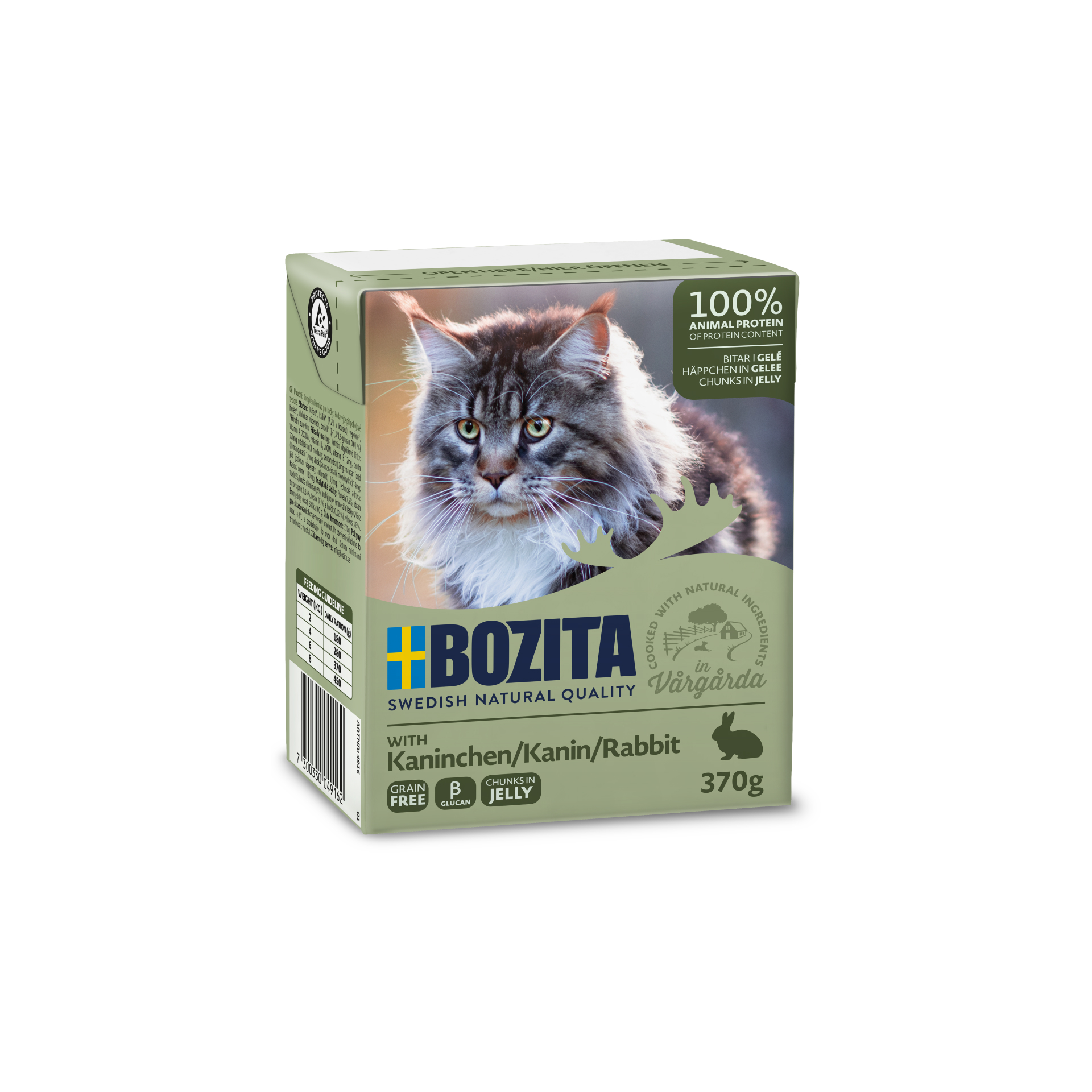 BOZITA Mięsne kawałeczki z królikiem w galaretce dla kota Tetra Recart 370g 