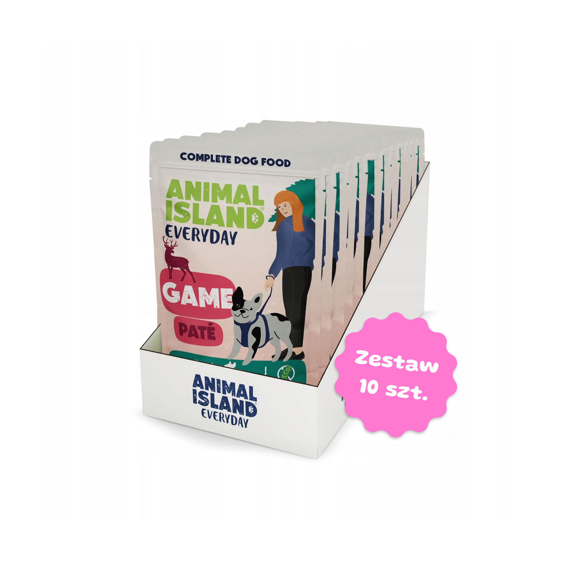 Animal Island Everyday Pate Zestaw pasztetów z dziczyzną karma mokra dla psów małych ras 10x150g