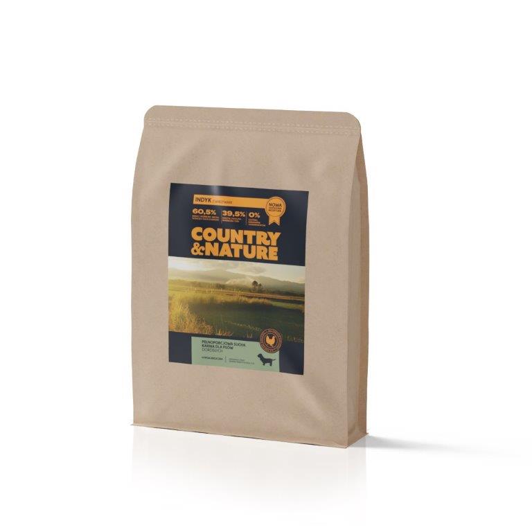 COUNTRY&NATURE Turkey with Vegetables Recipe indyk z warzywami dla psów małych ras 2 kg