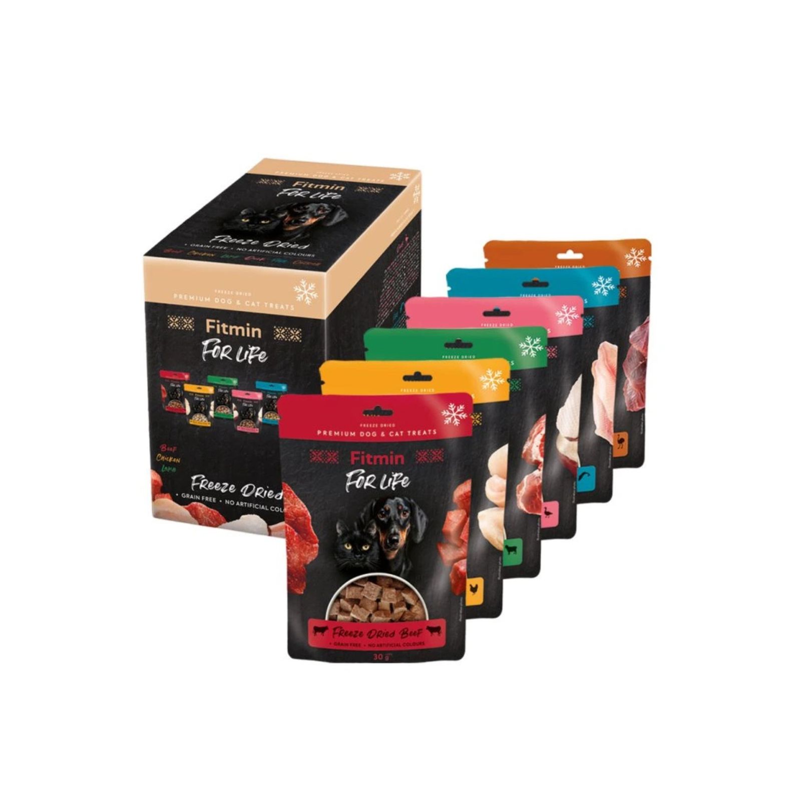 Fitmin For Life Dog&Cat Multipak przysmaków liofilizowanych dla kotów i psów 6x30g