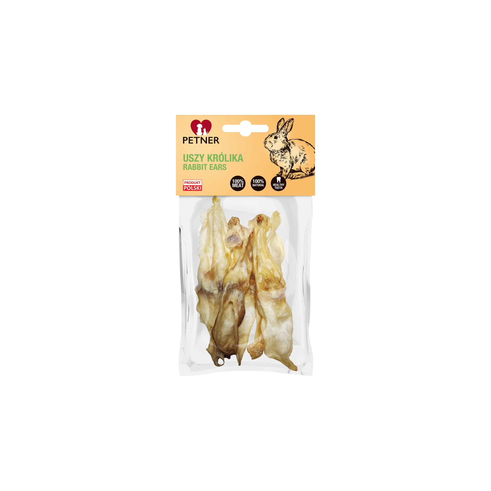 Petner uszy królika przysmak dla psa 50g