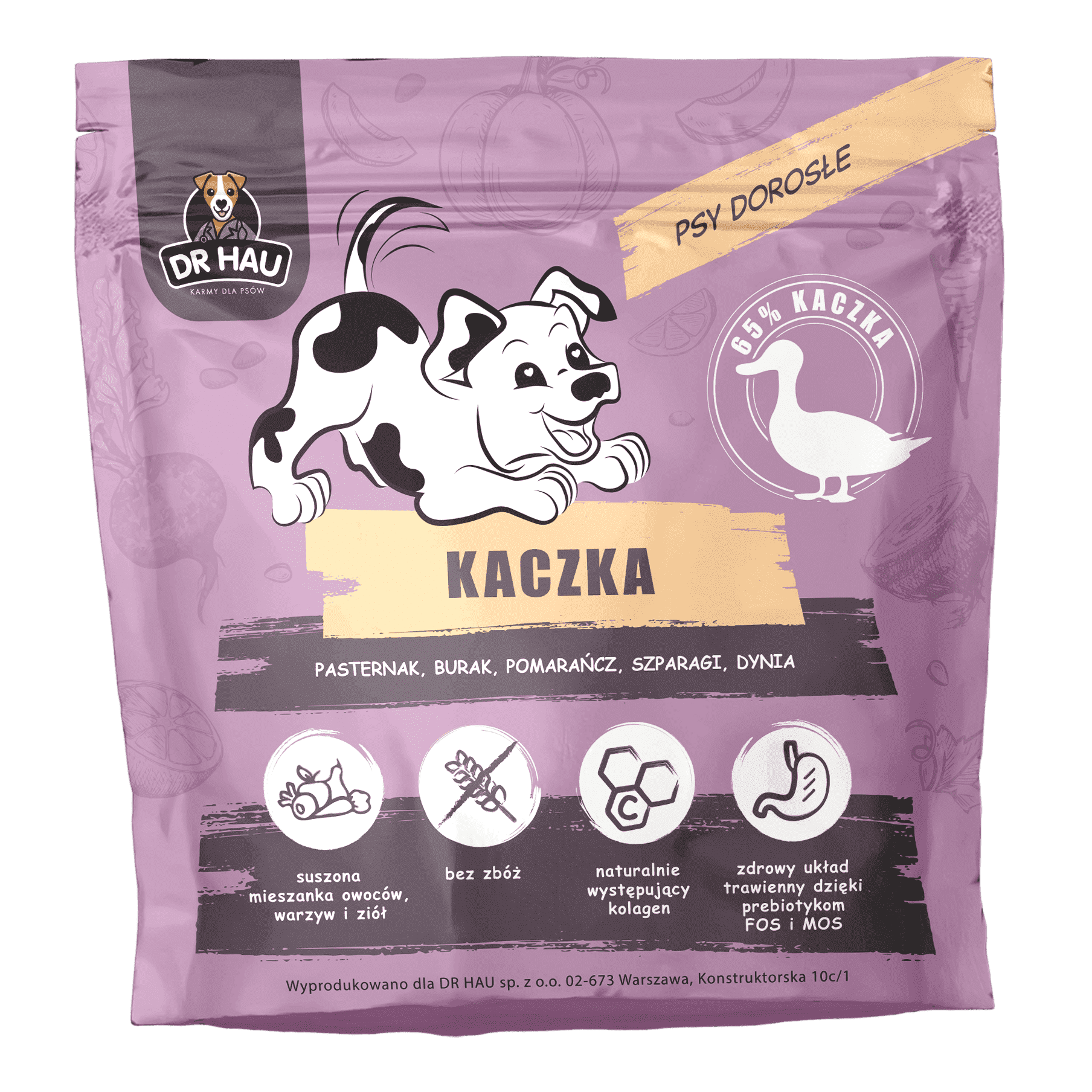 DR HAU Kaczka - karma sucha dla psów dorosłych 1,5kg  - 8 kg