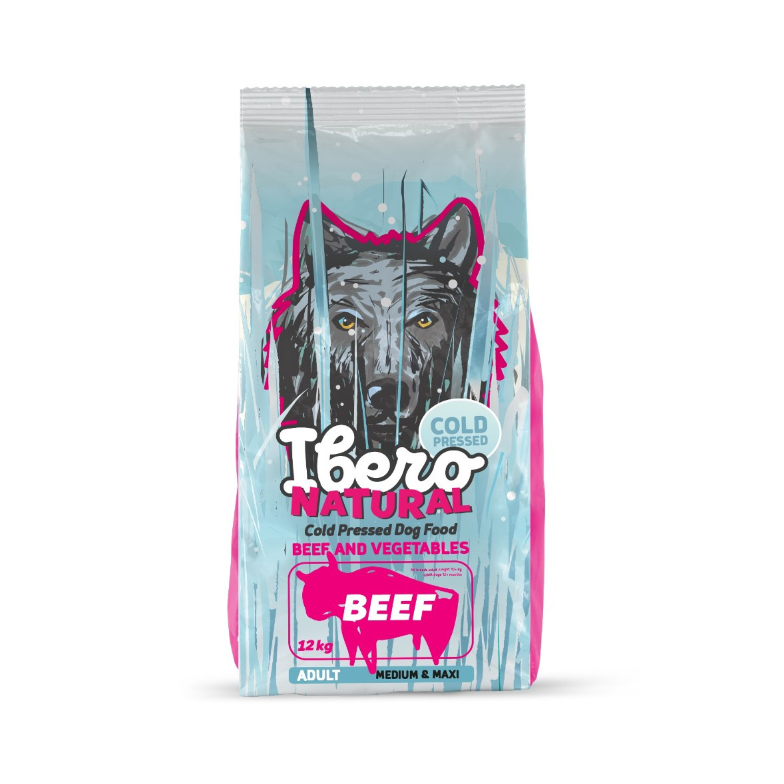 Ibero Cold Press Dog Adult Medium/Large karma tłoczona na zimno dla dużych i średnich psów z wołowiną 12kg