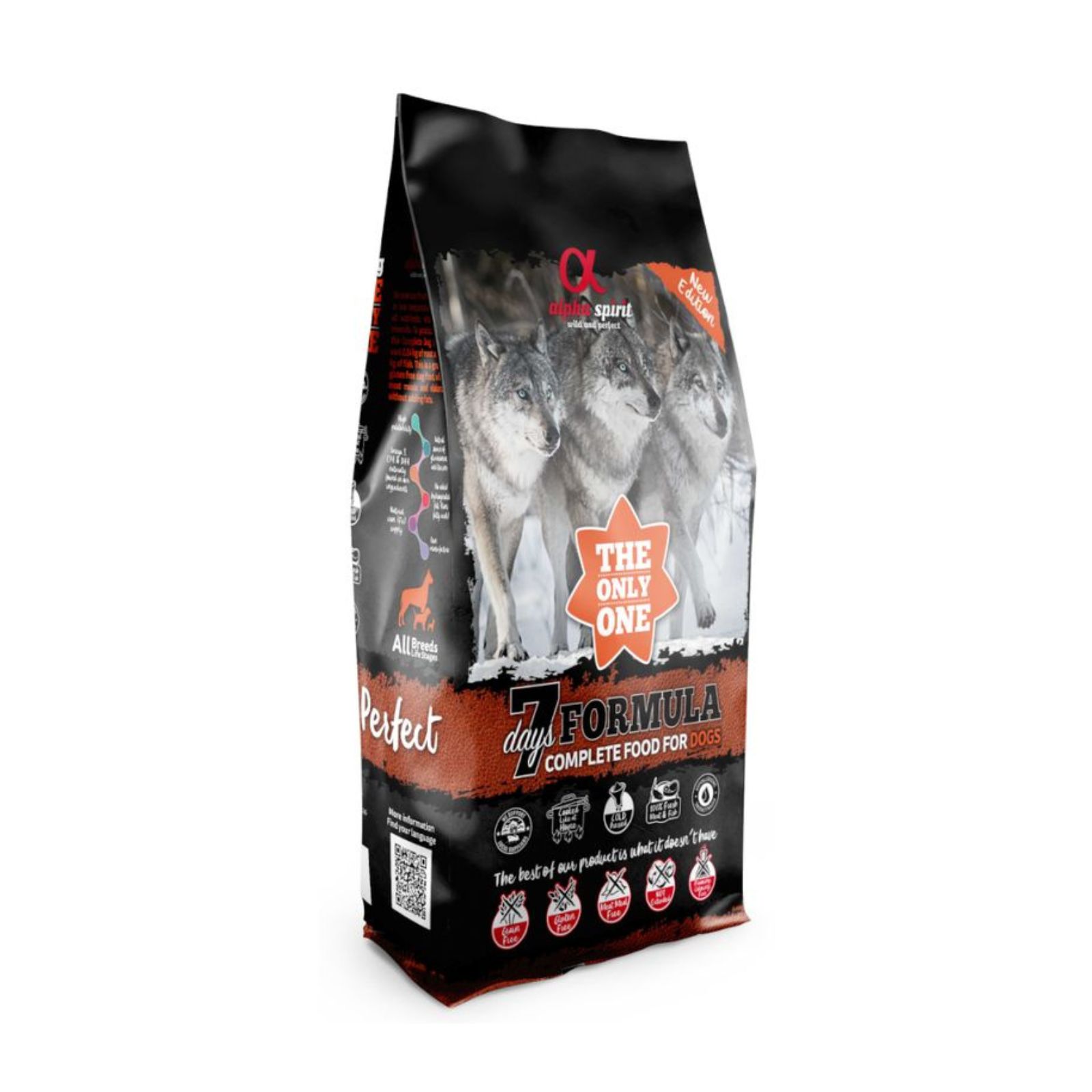 Alpha Spirit The Only One 7 Days Bezzbożowa karma sucha dla psów dorosłych 12kg