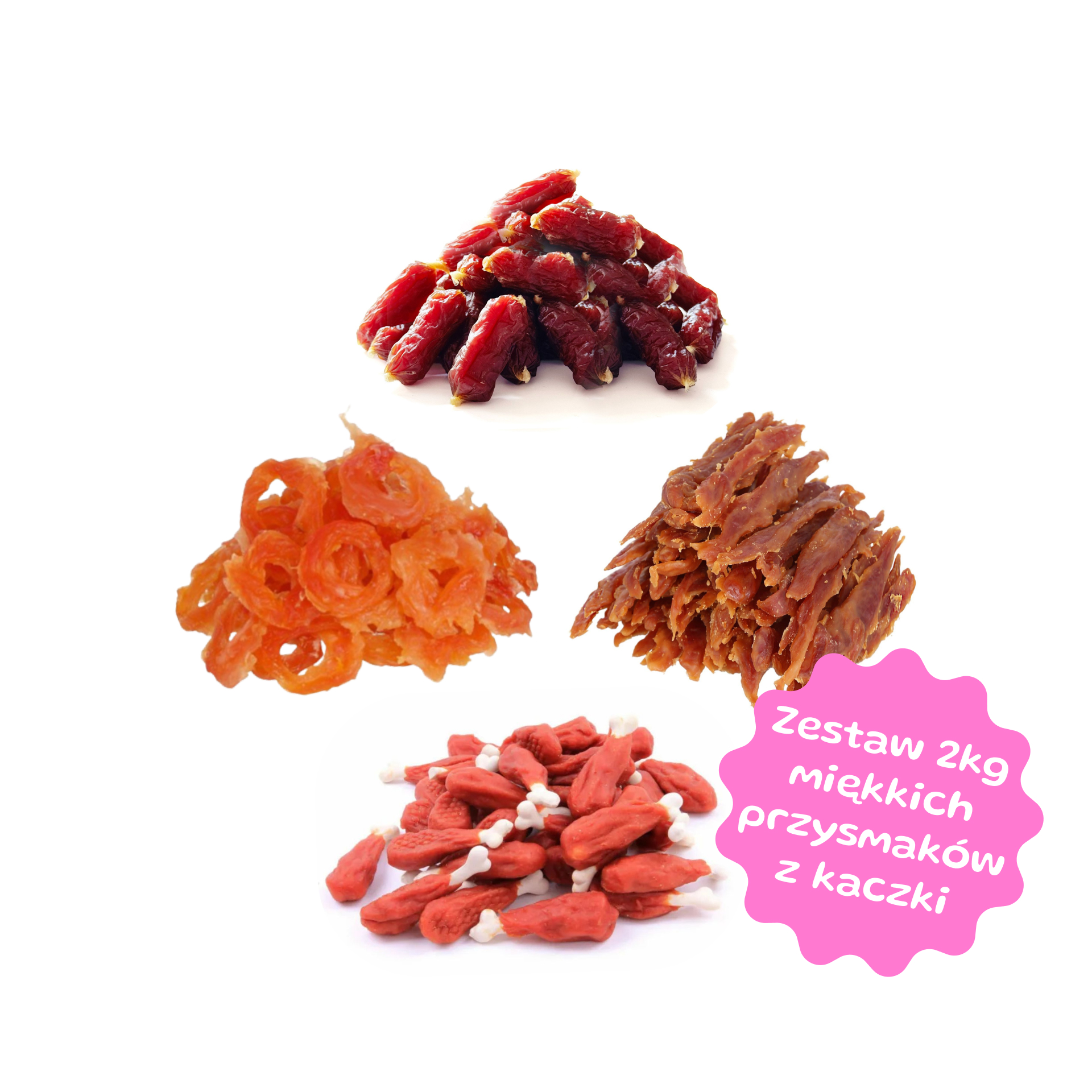 Zestaw miękkich przysmaków z kaczki 4x500g