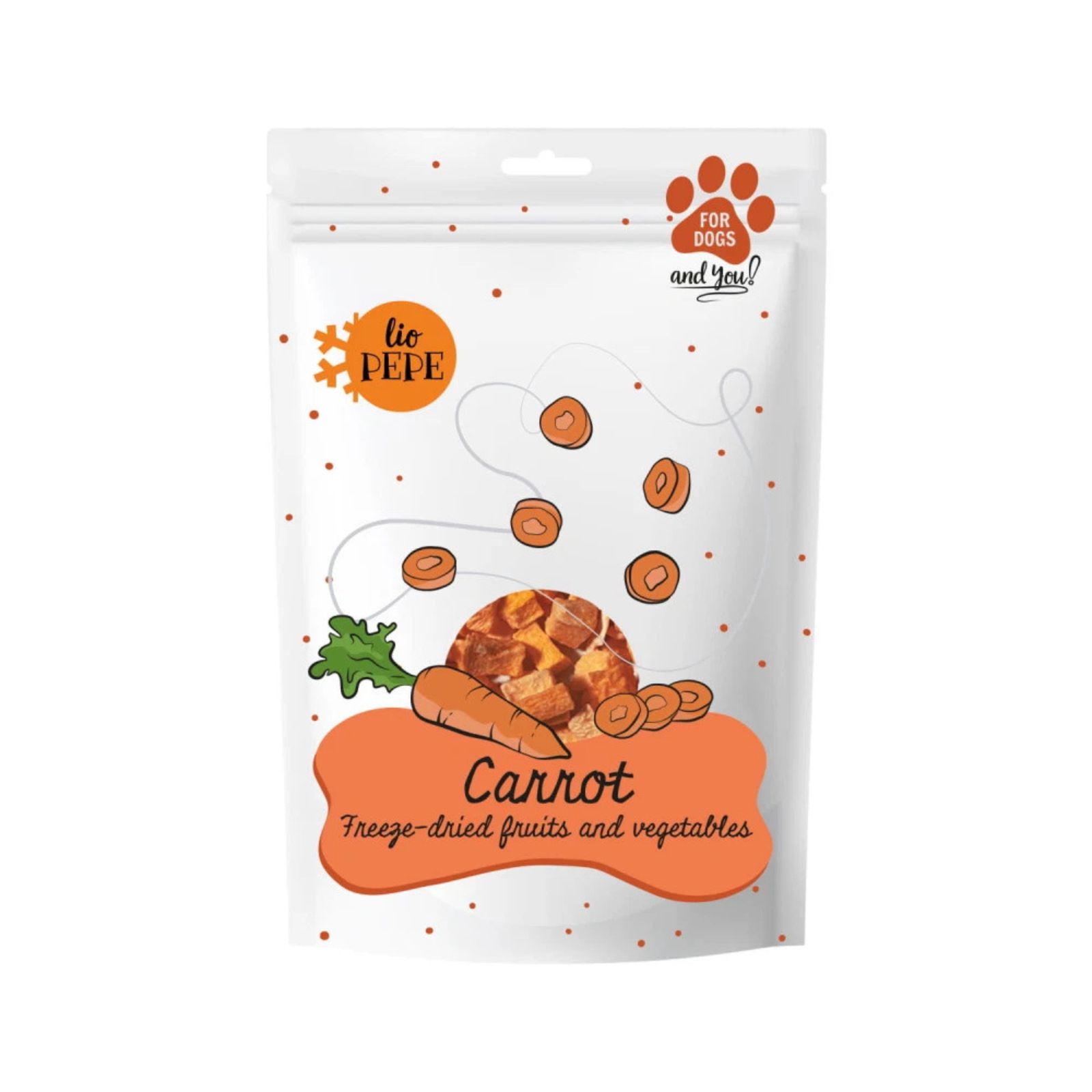 PAKA ZWIERZAKA Przysmak Lio PEPE Carrot Liofilizowana marchewka 25g