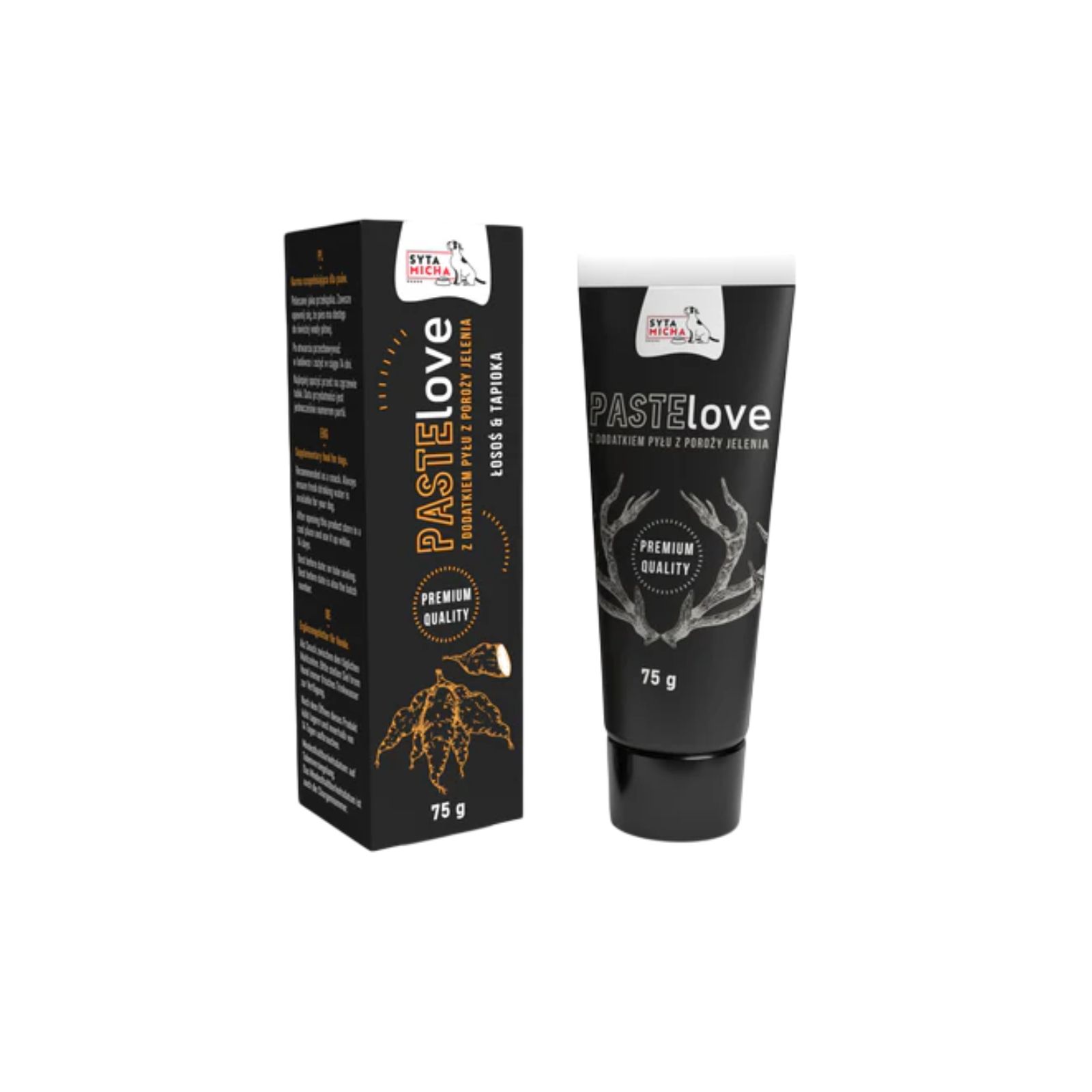 Syta Micha PasteLOVE mięsna pasta łosoś z tapioką dodatek do karmy dla psa 75g 