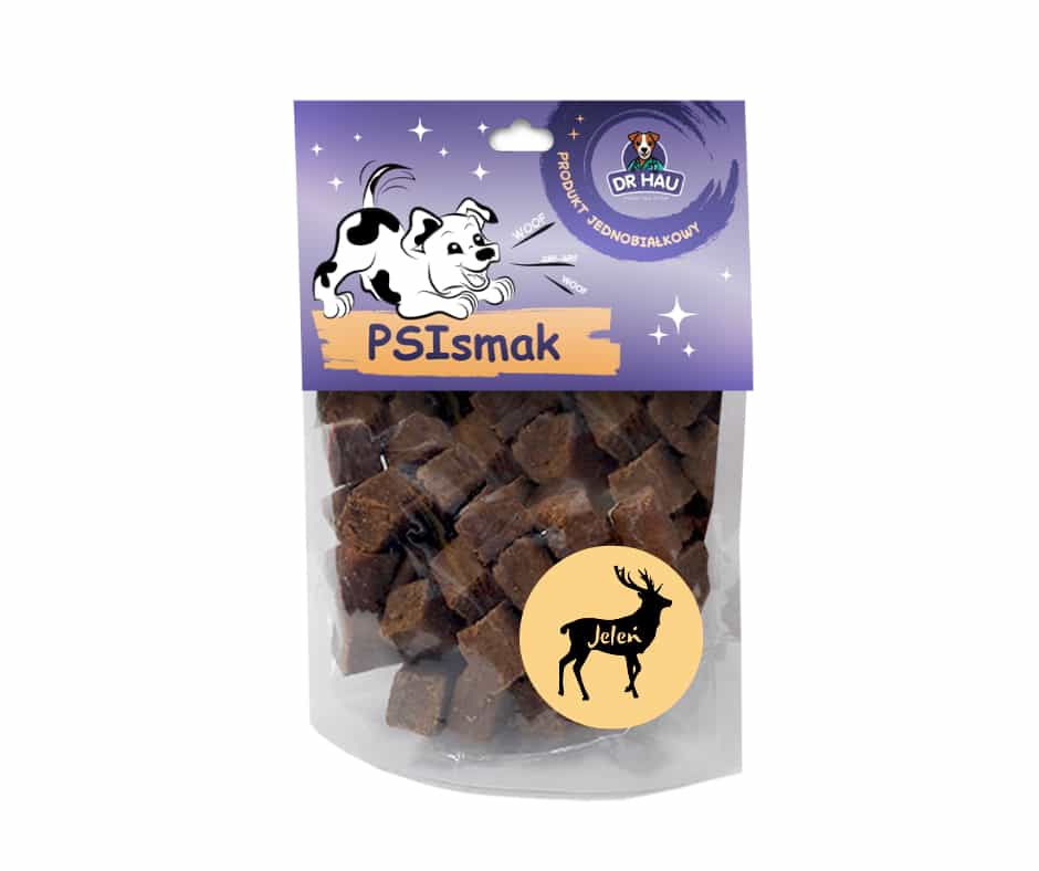 DR HAU Psismak kostki mięsne z jelenia przysmak dla psa 100g
