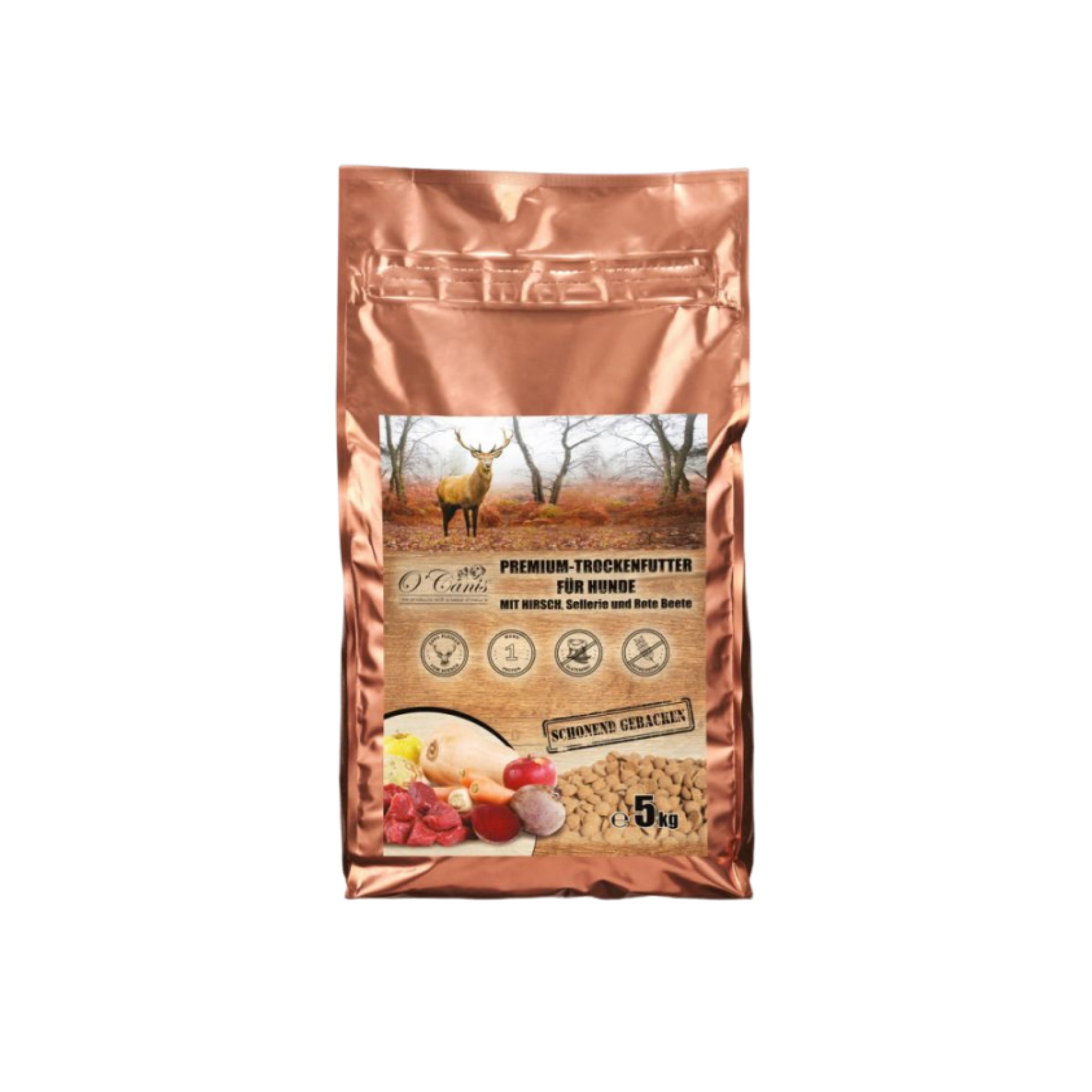 O'Canis karma pieczona z jeleniem, selerem i czerwonym burakiem 5kg