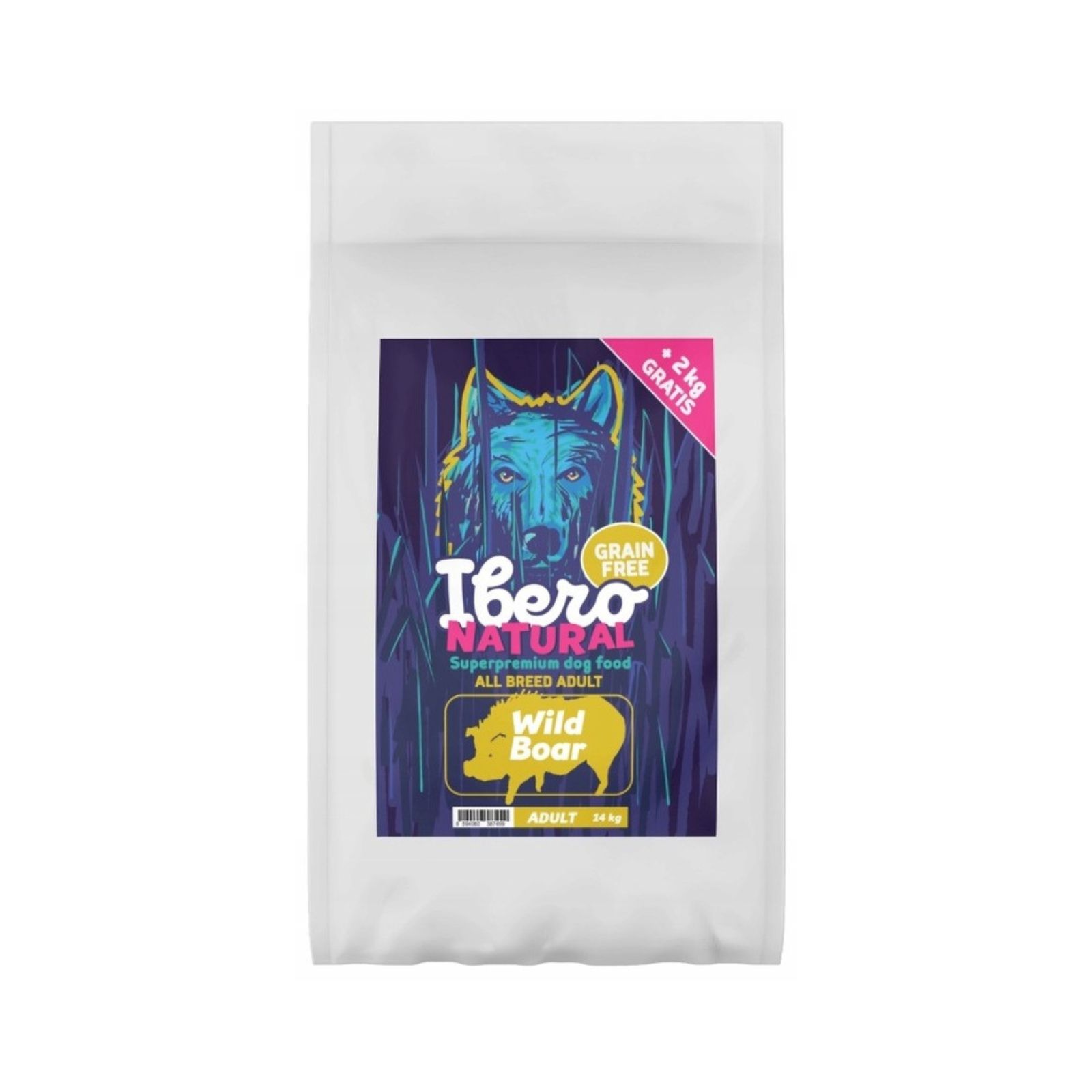 Ibero Natural Dzik bezzbożowa karma dla psów 12+2kg Gratis 