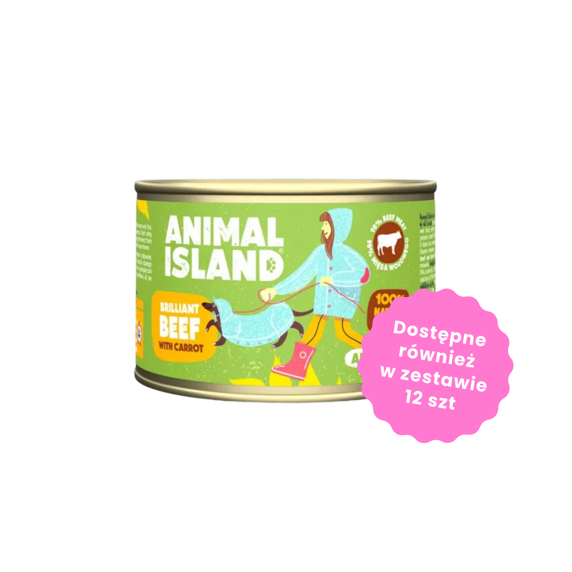 Animal Island Mokra karma wołowina z marchewką dla psów dorosłych 410g