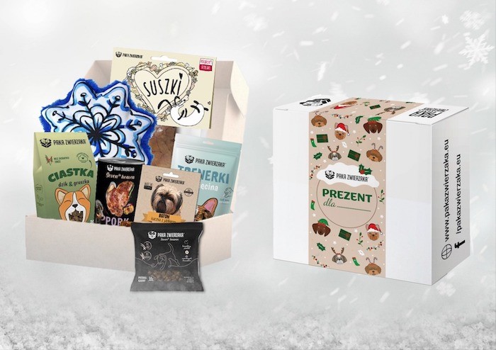 PAKA ZWIERZAKA  BOX z zabawką i przysmakami dla psa