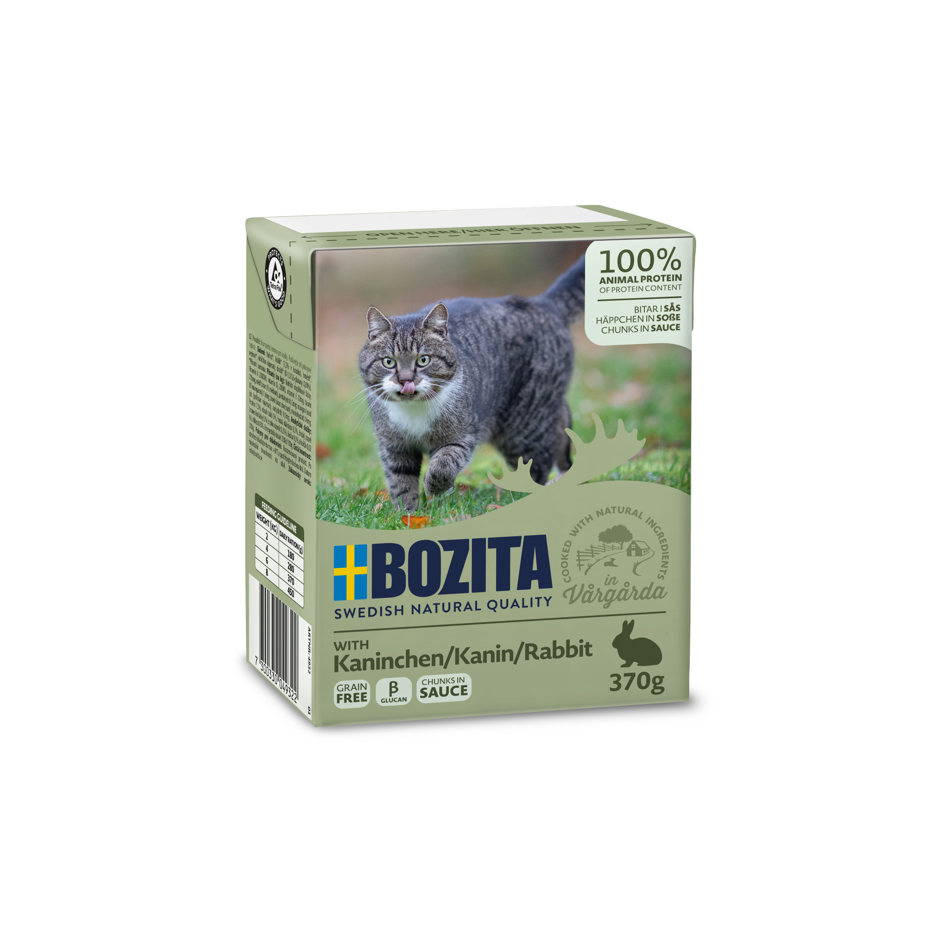 BOZITA Mięsne kawałeczki w sosie z królikiem  dla kota Tetra Recart 370g