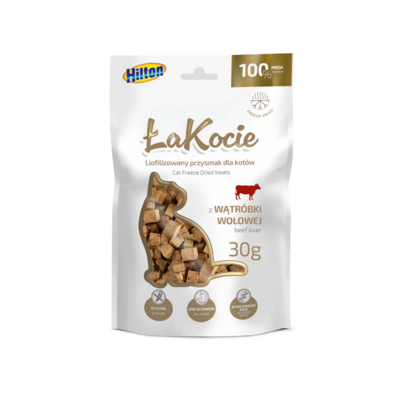 Hilton Liofilizowany przysmak z wątróbki wołowej dla kota 30g