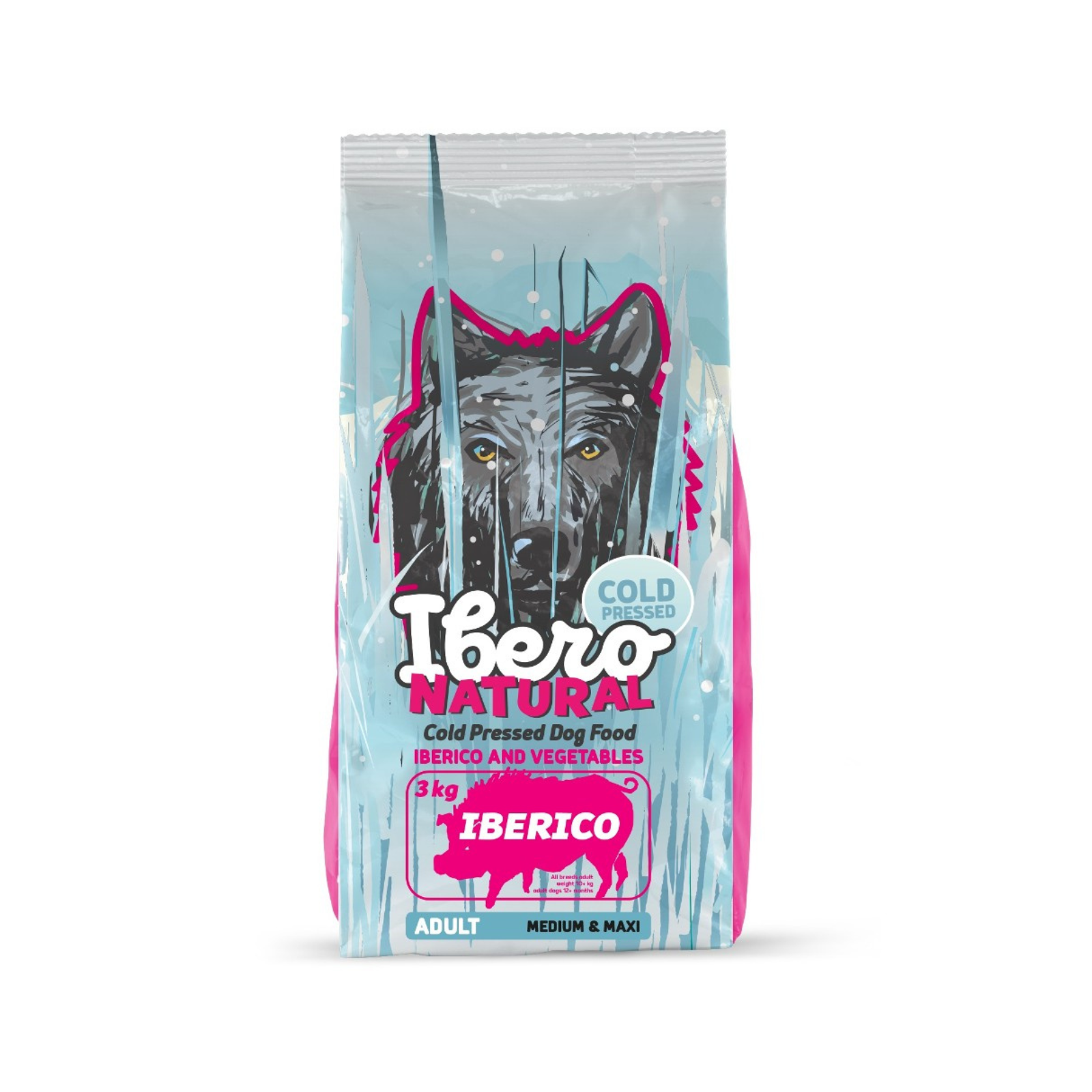 Ibero Cold Press Dog Adult Medium/Large Iberico karma tłoczona na zimno dla dużych i średnich psów z wieprzowiną iberyjską 3kg