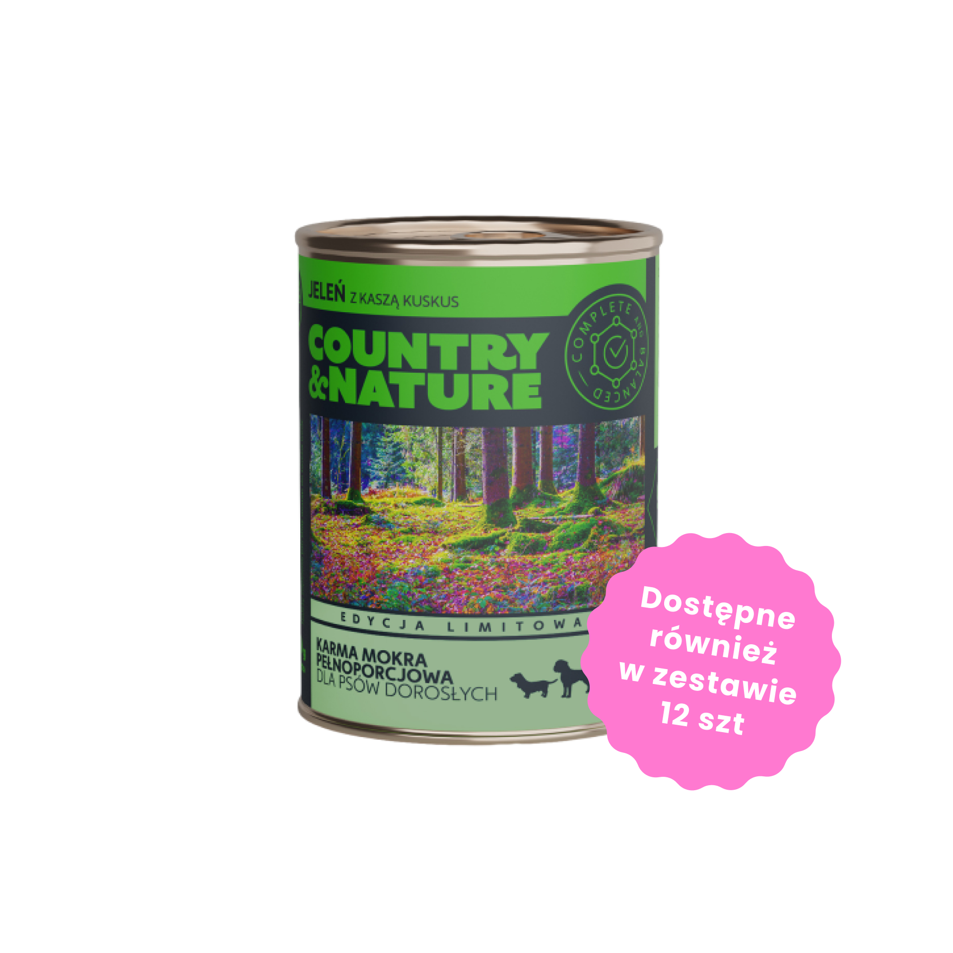 COUNTRY&NATURE Mokra karma Jeleń z jabłkiem i kaszą kuskus 400g